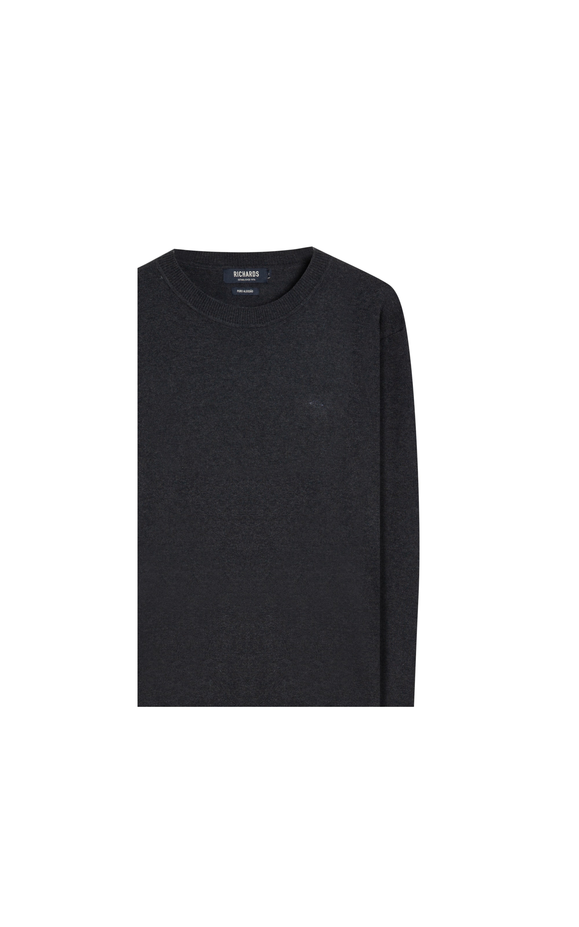 Tricot Light New Cotton Gola Careca Dark Navy