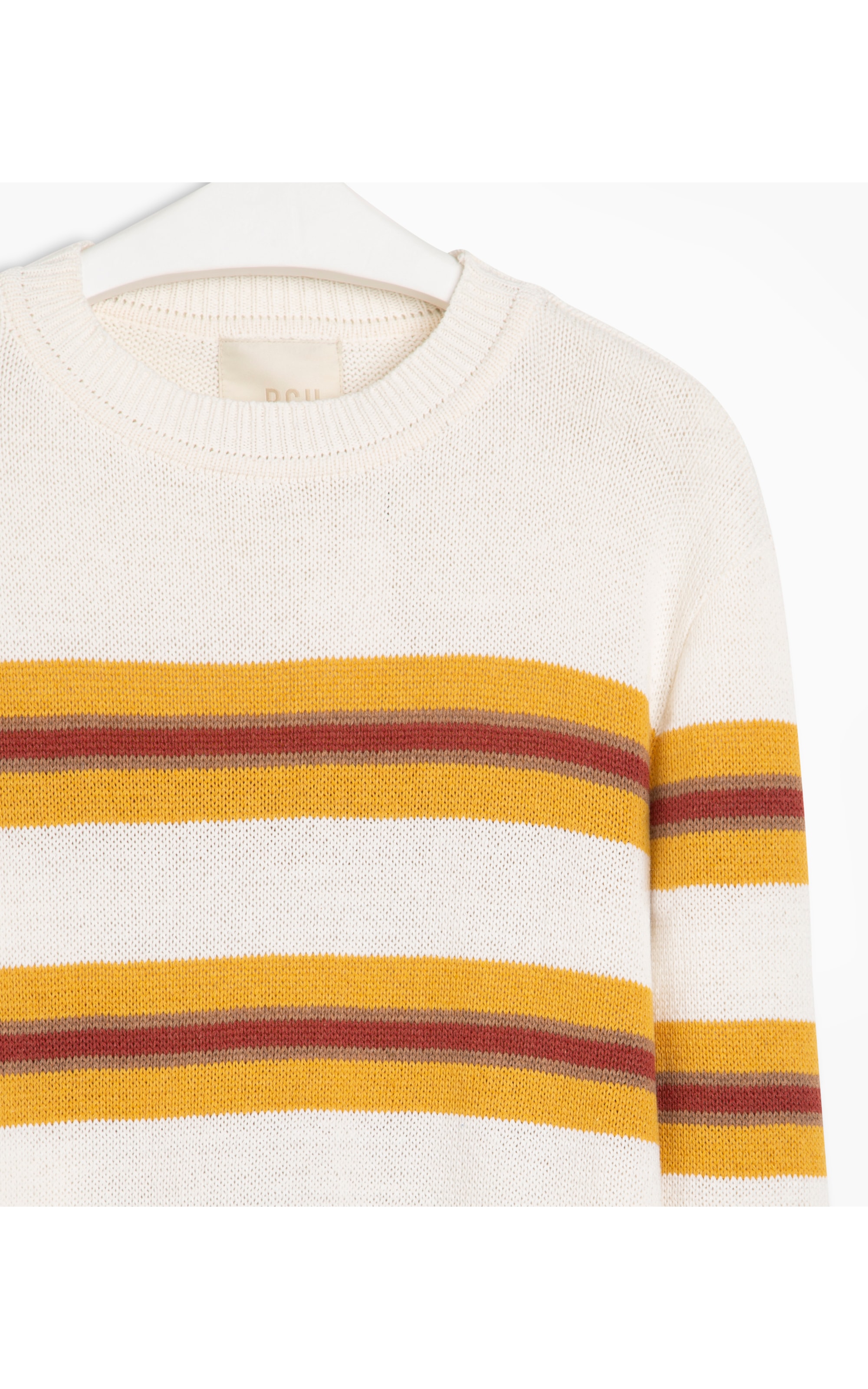 Tricot Linha Listrado Maresia Mostarda