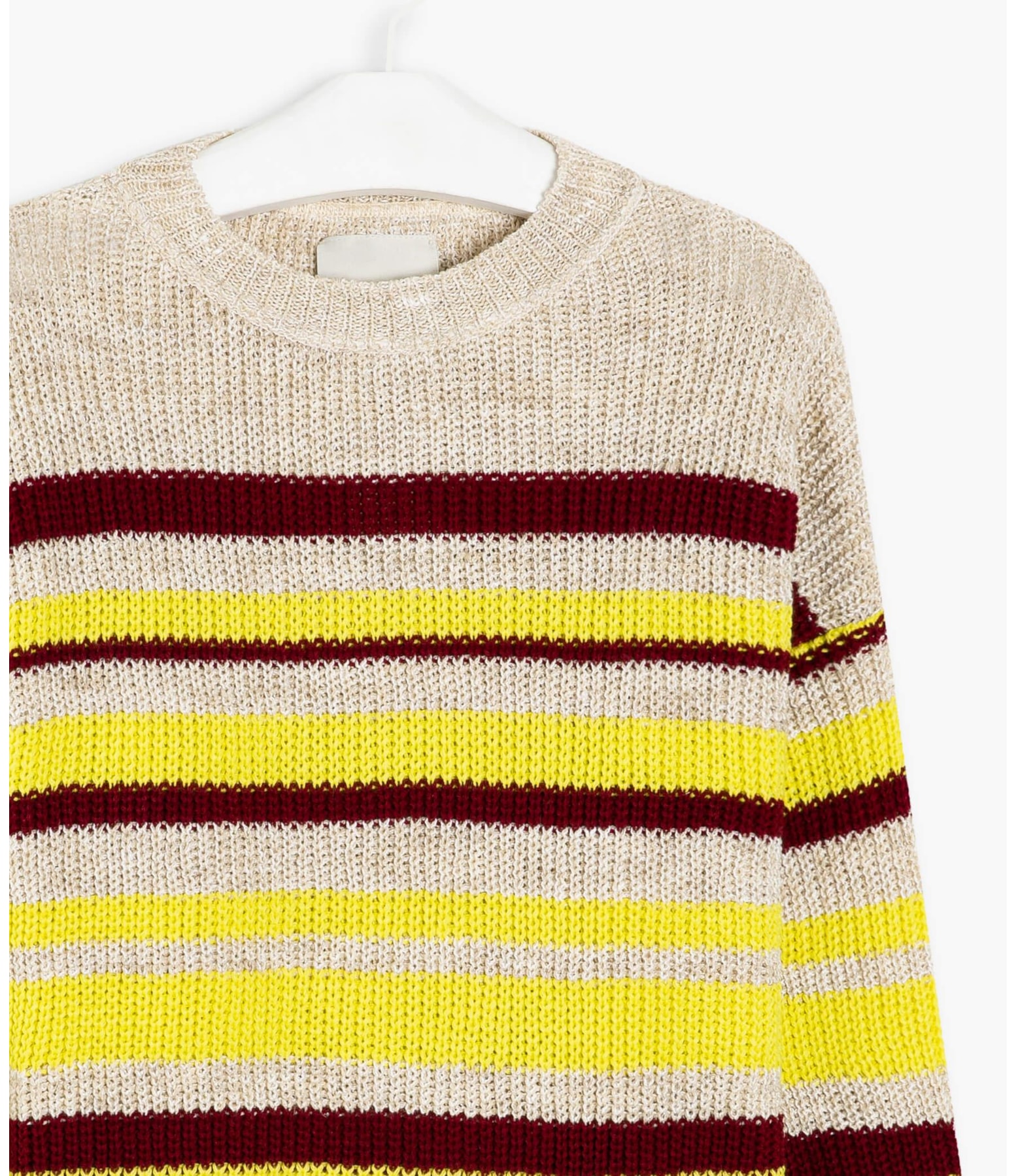 Tricot Linho Frida Listrado Bordeaux