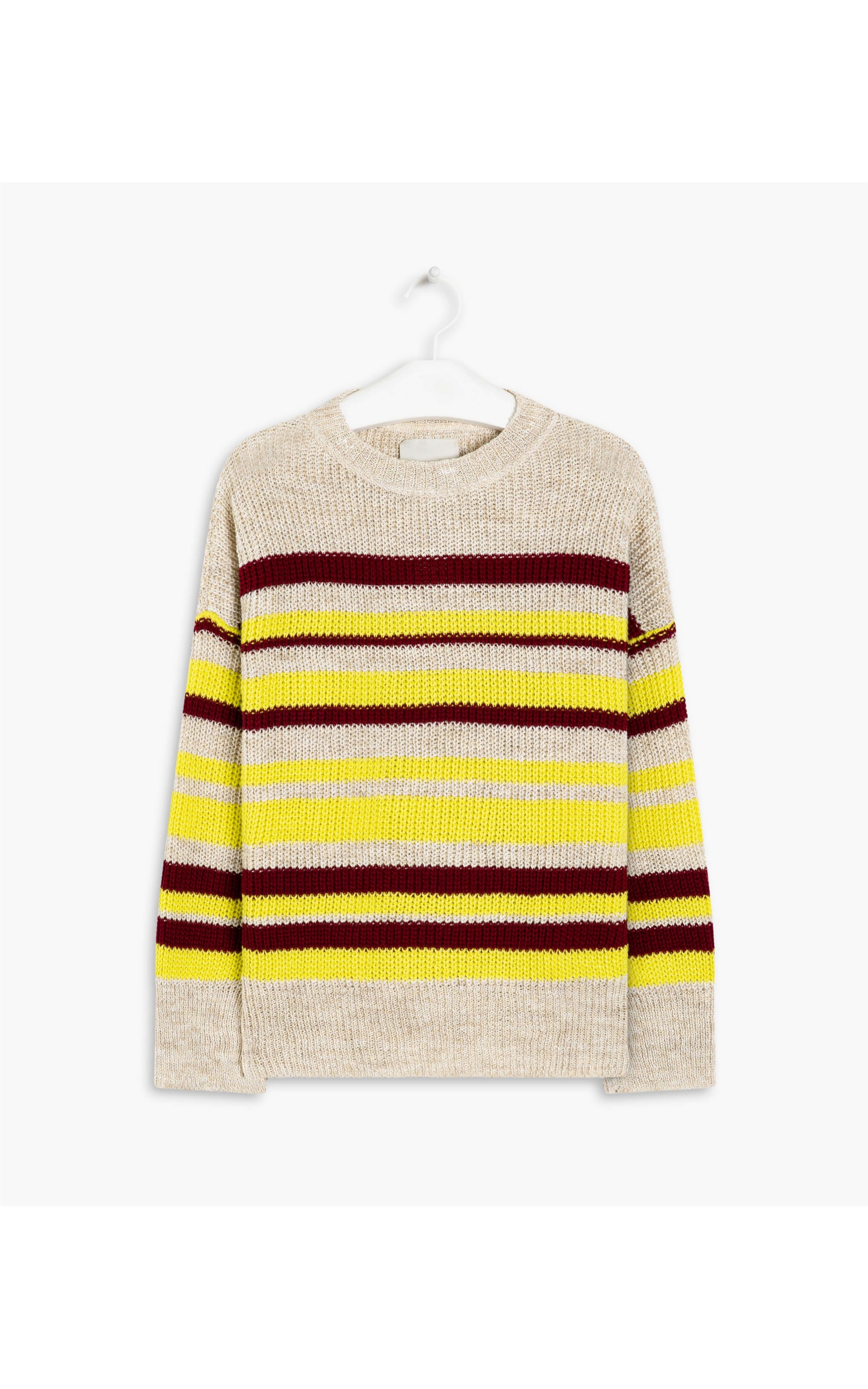 Tricot Linho Frida Listrado Bordeaux