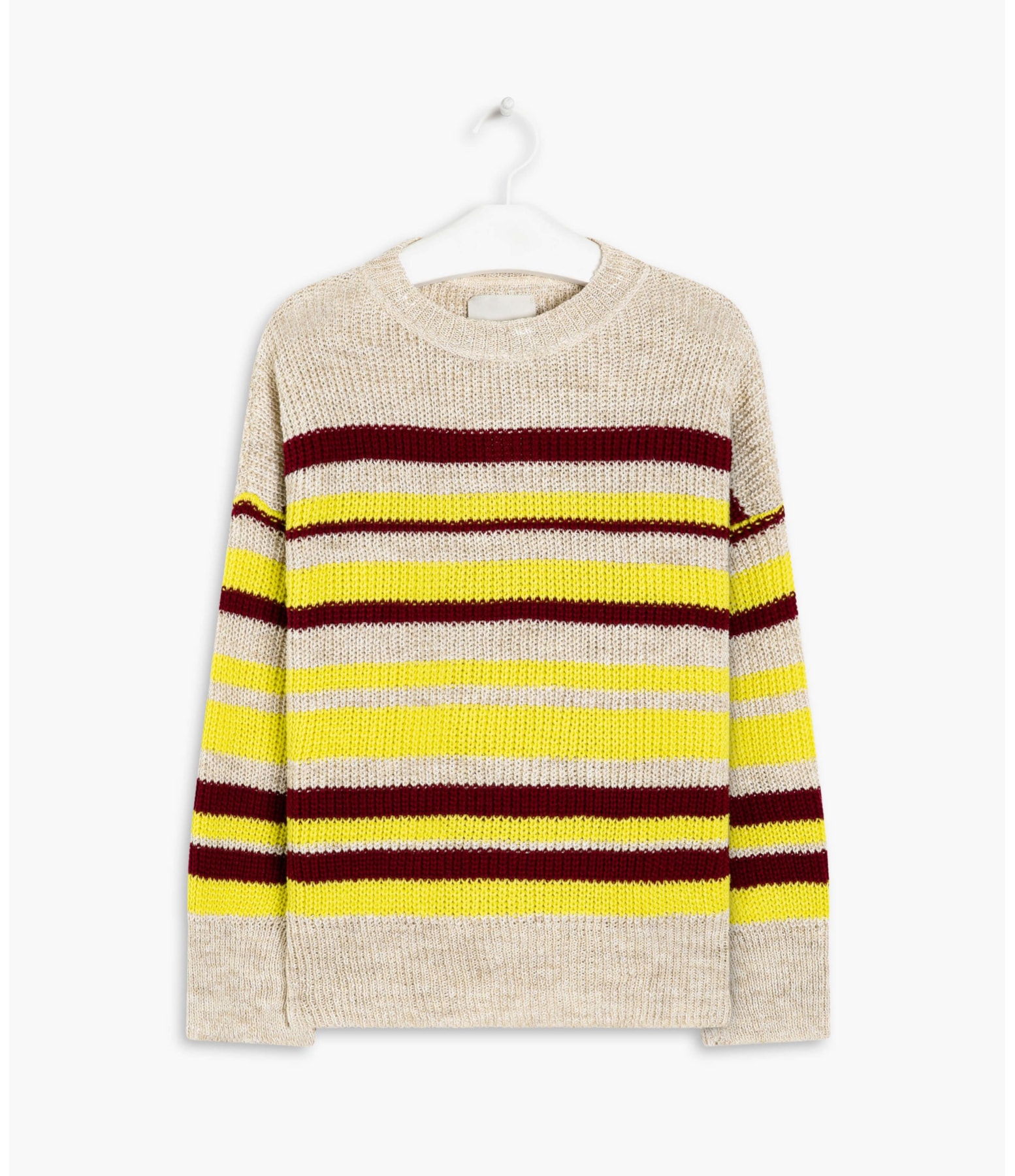 Tricot Linho Frida Listrado Bordeaux