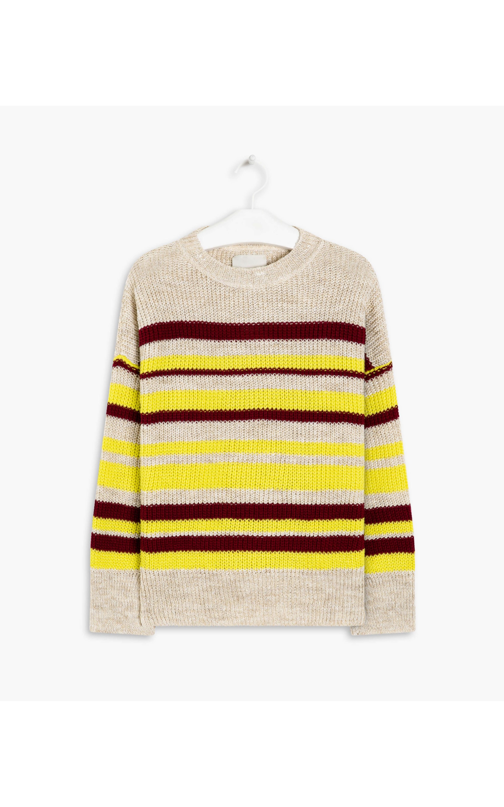 Tricot Linho Frida Listrado Bordeaux