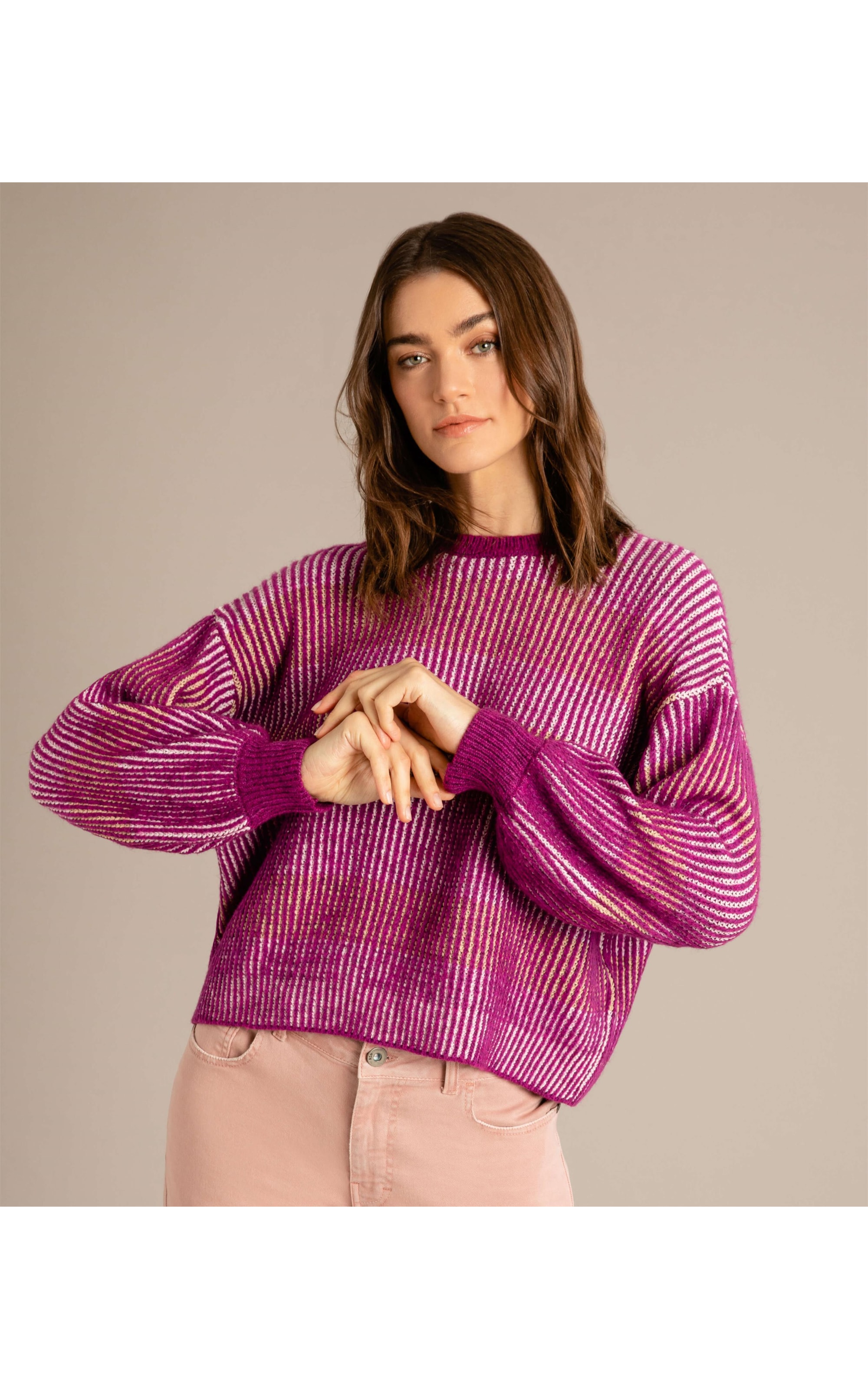 Tricot Litzy Listrado Fucsia