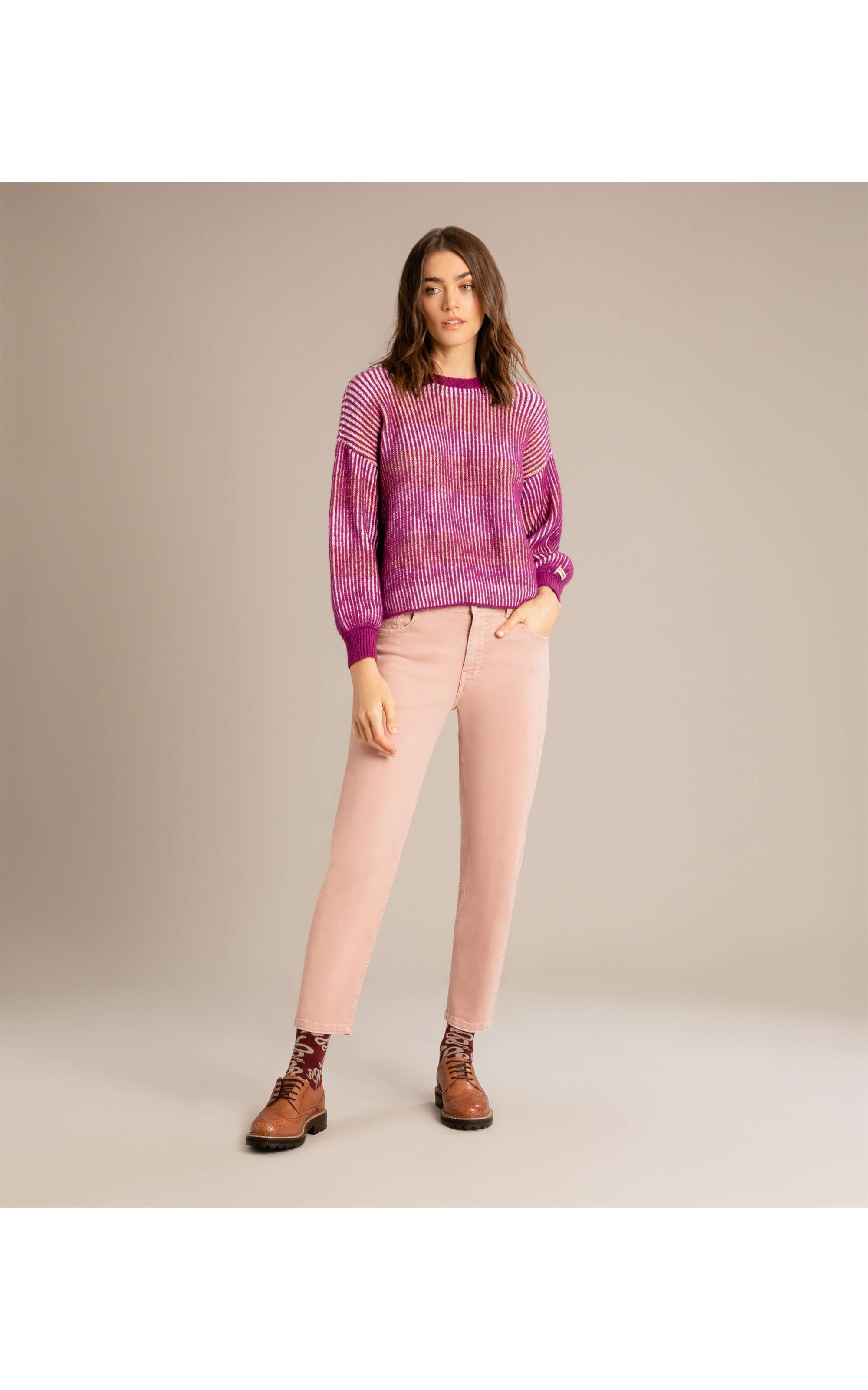 Tricot Litzy Listrado Fucsia