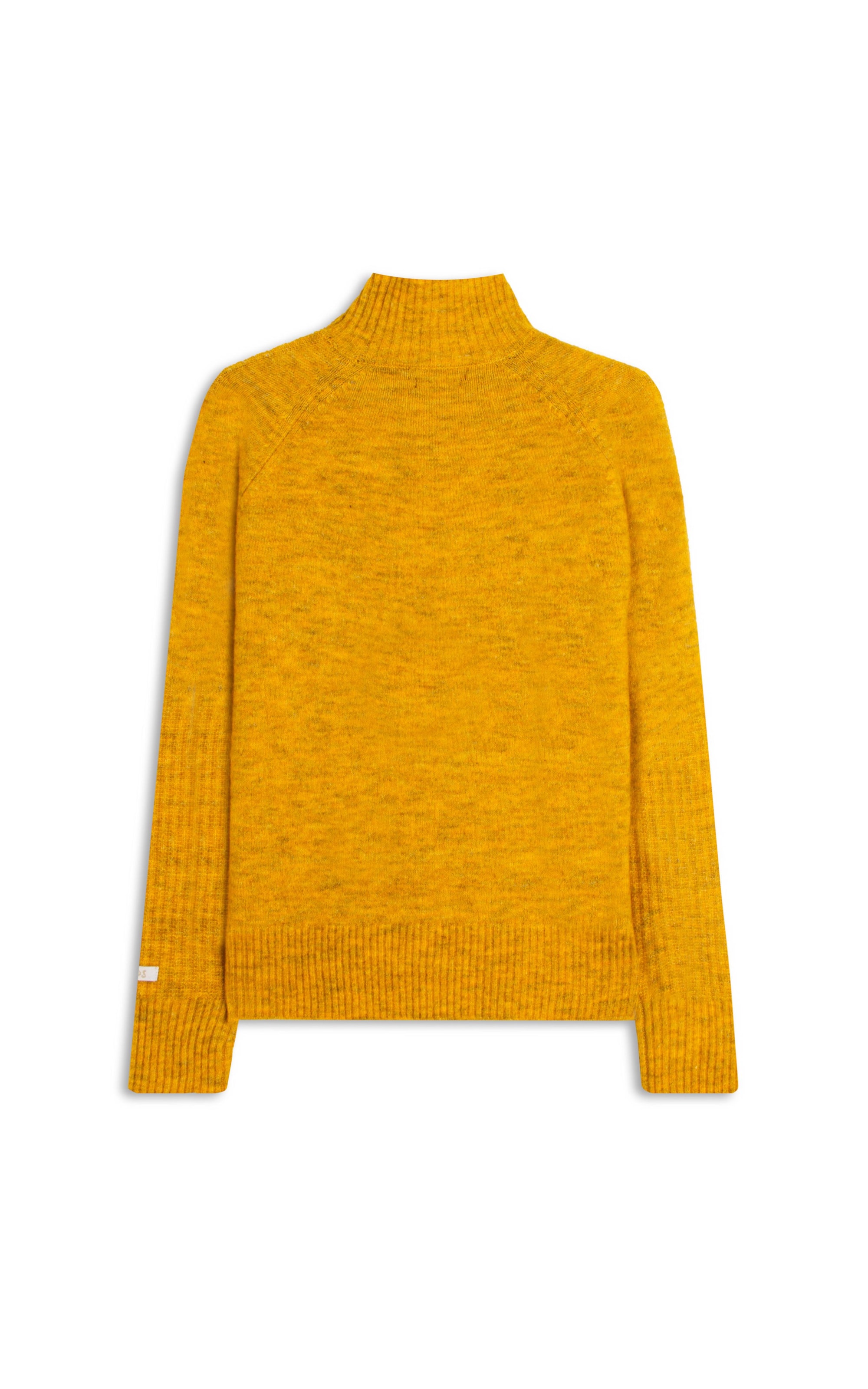 Tricot Lora Gola Alta Liso Amarelo
