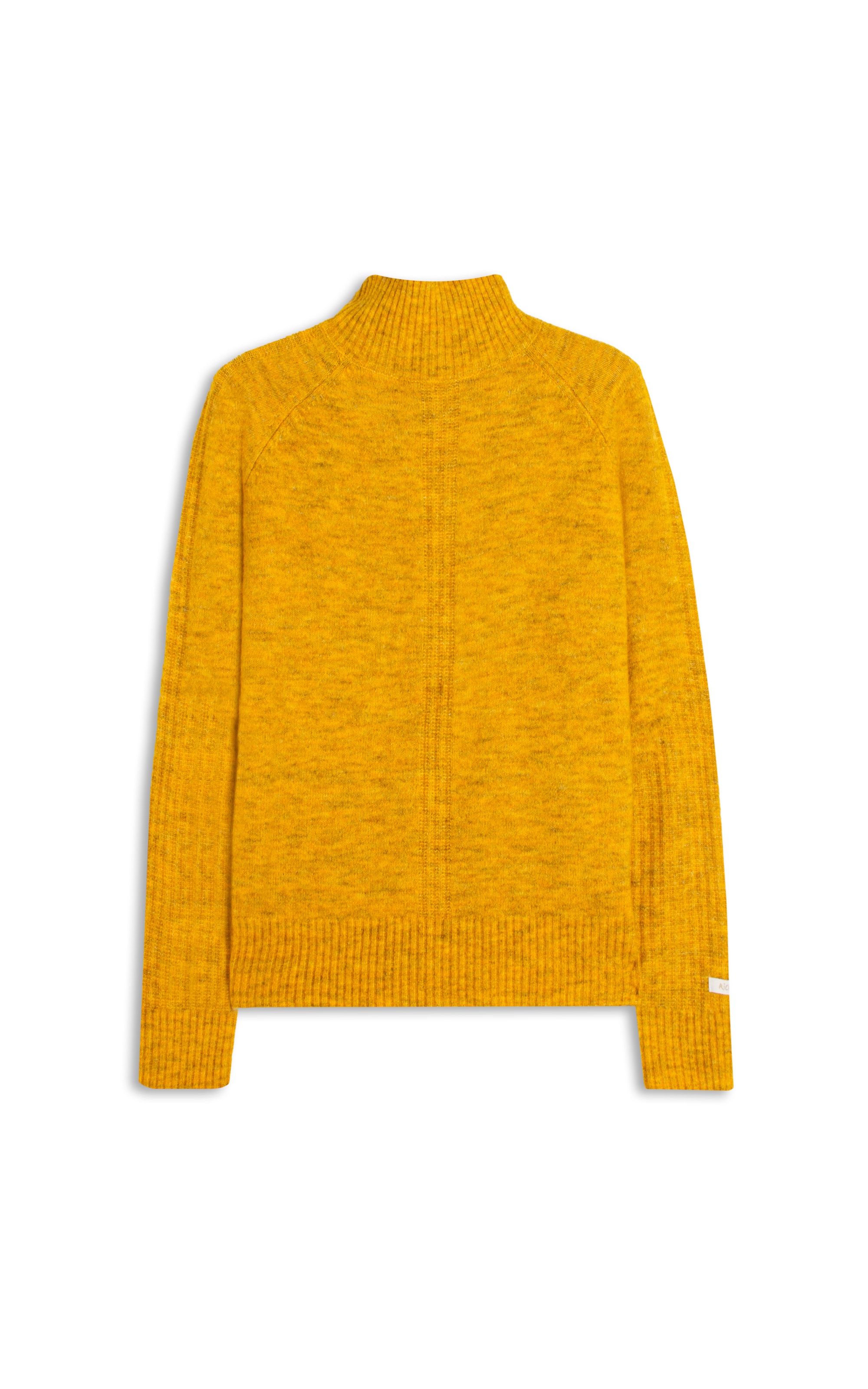Tricot Lora Gola Alta Liso Amarelo