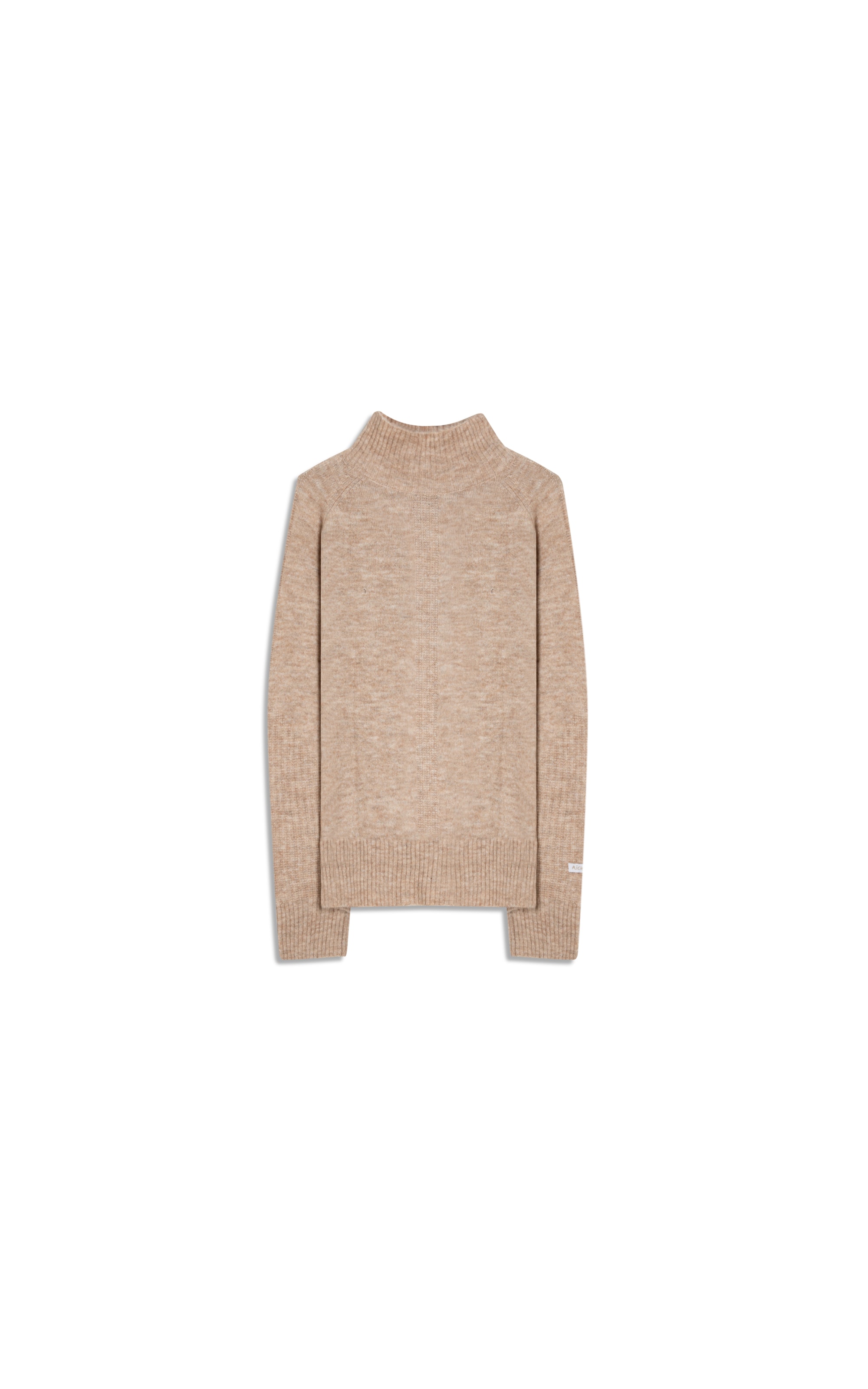 Tricot Lora Gola Alta Liso Natural