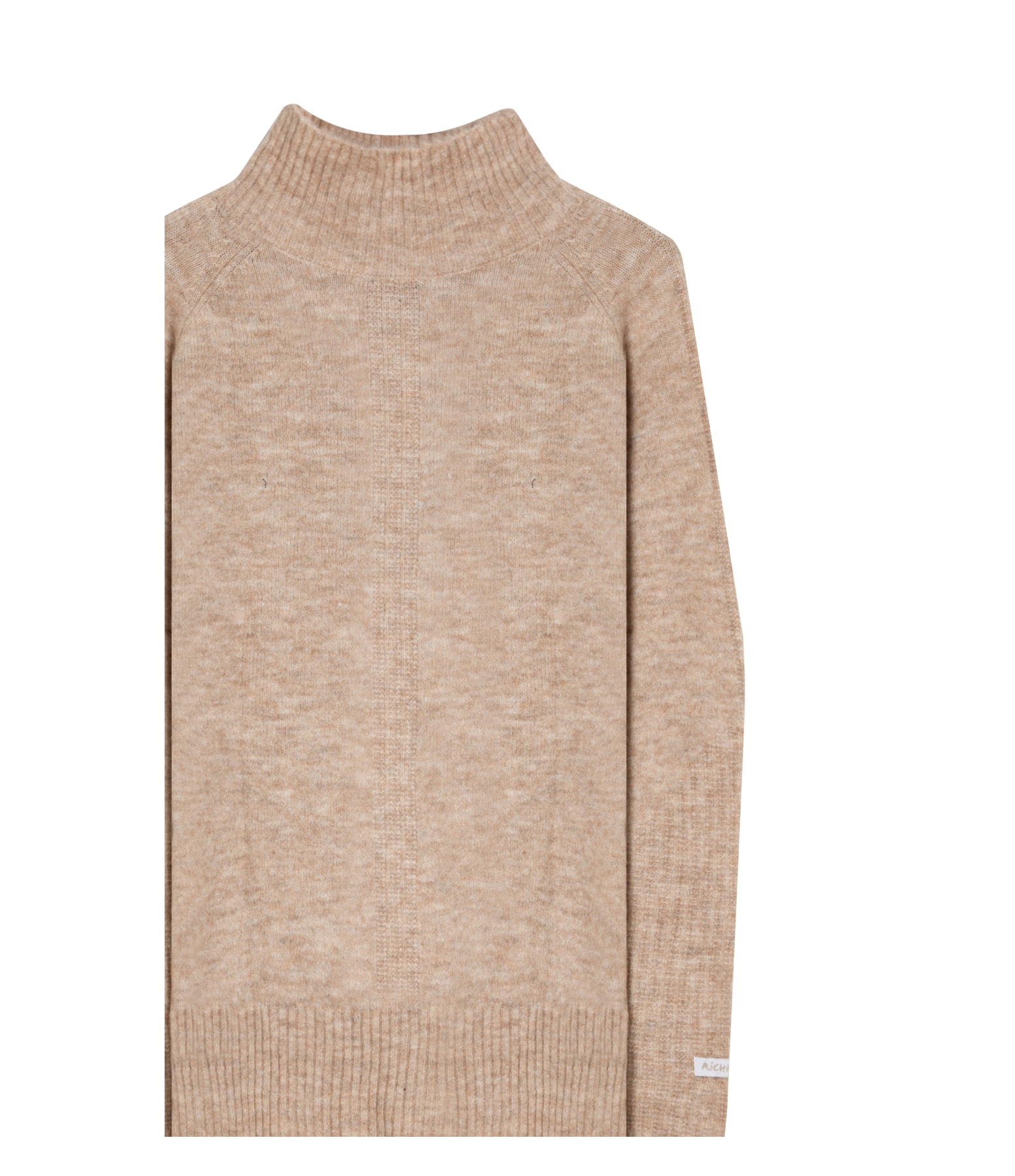 Tricot Lora Gola Alta Liso Natural