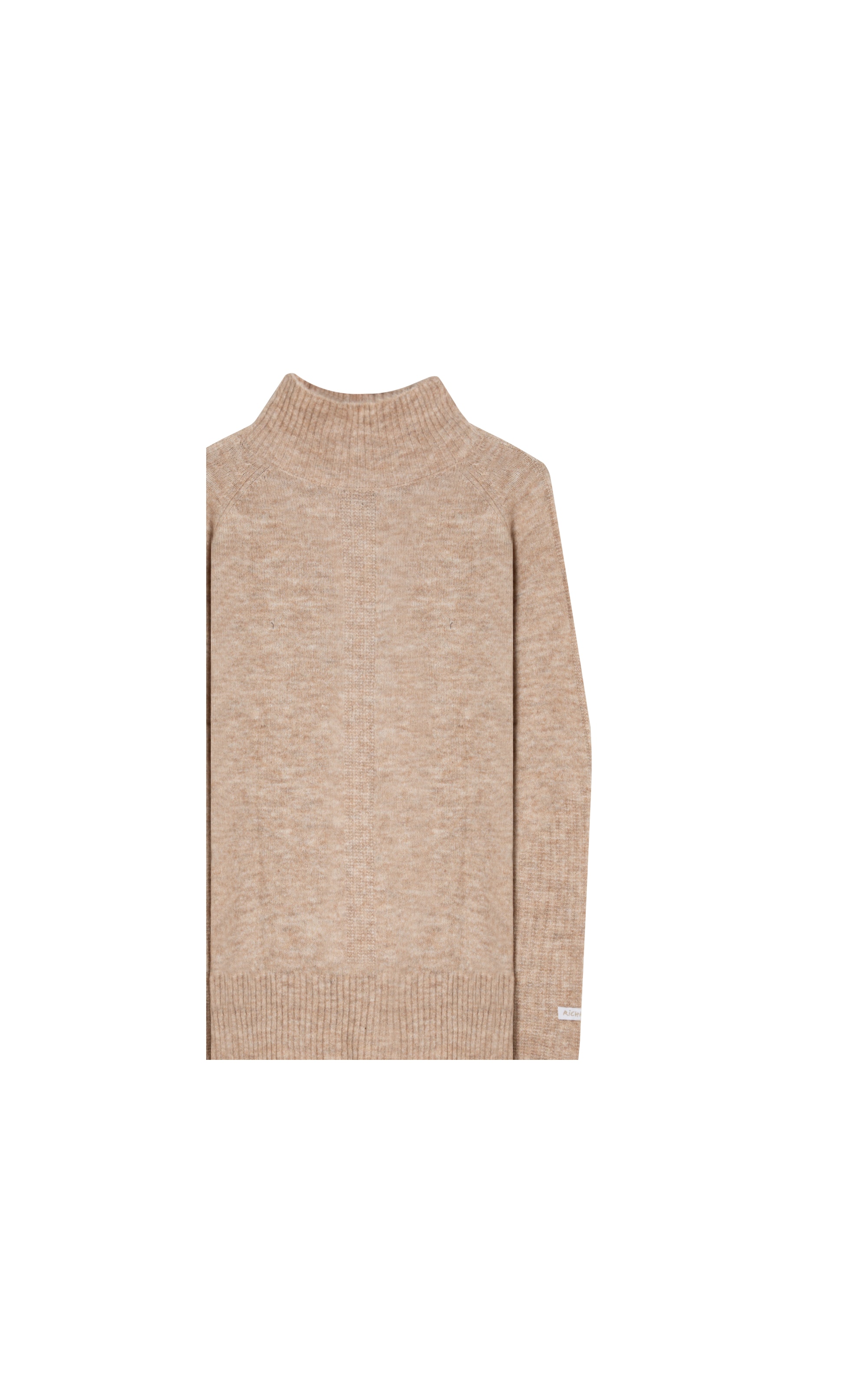 Tricot Lora Gola Alta Liso Natural