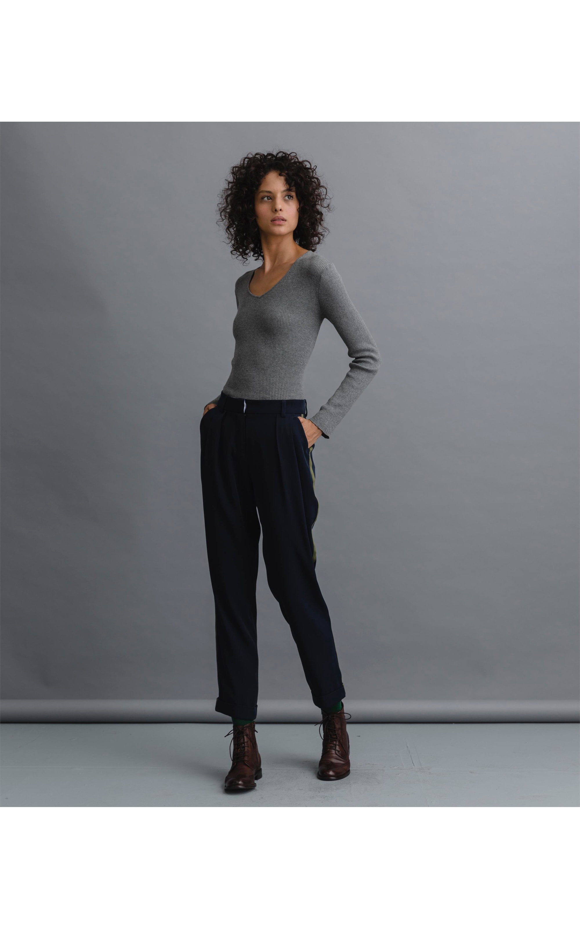 Tricot Madalena Cinza Mescla