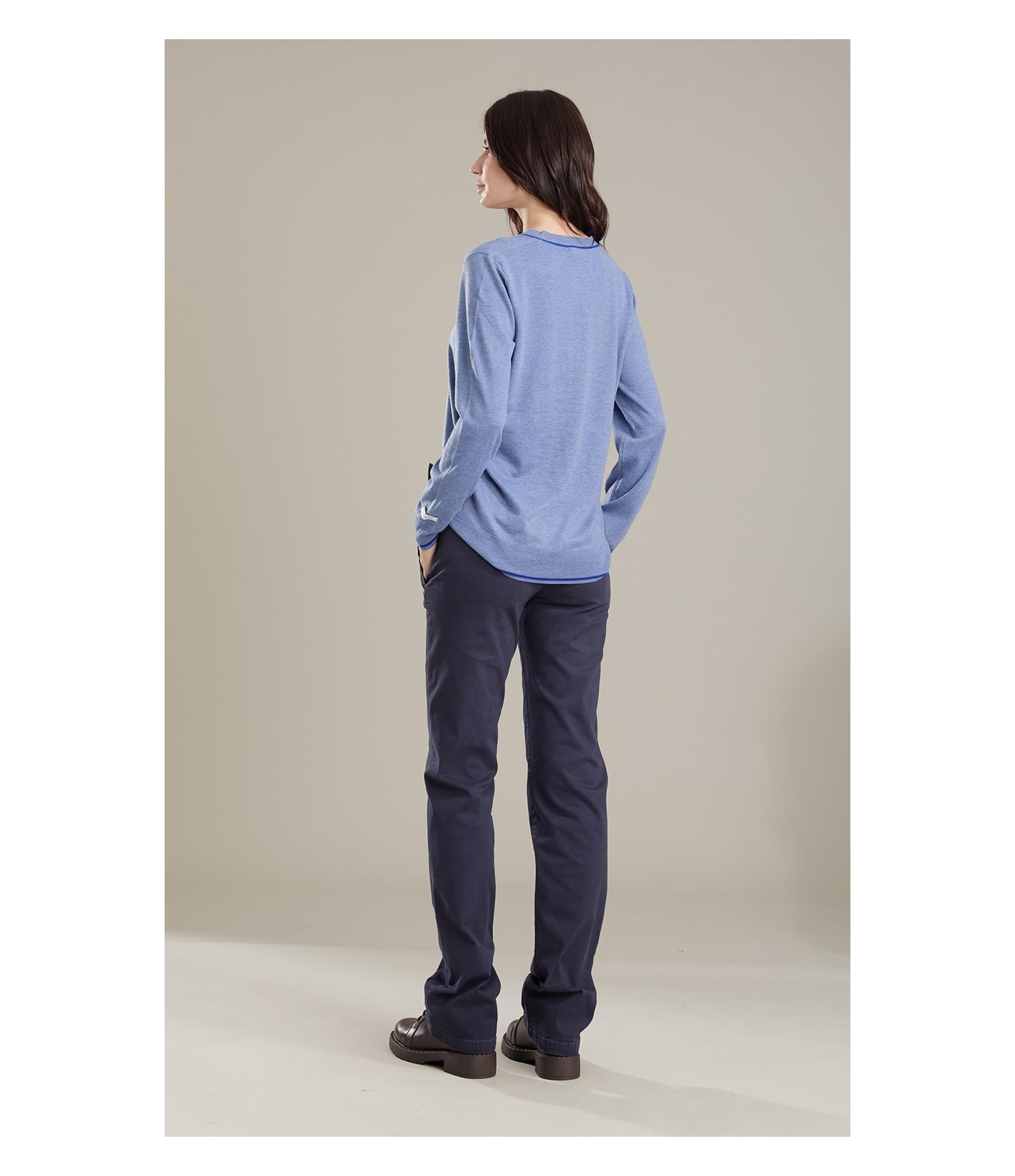 Tricot Margot Merino Blend Azul Seco