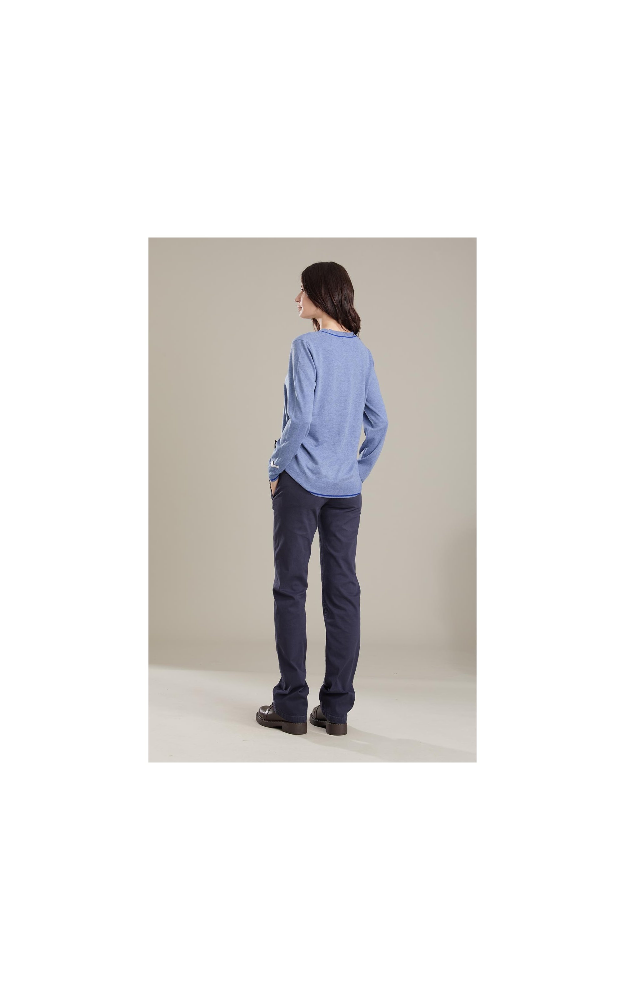 Tricot Margot Merino Blend Azul Seco