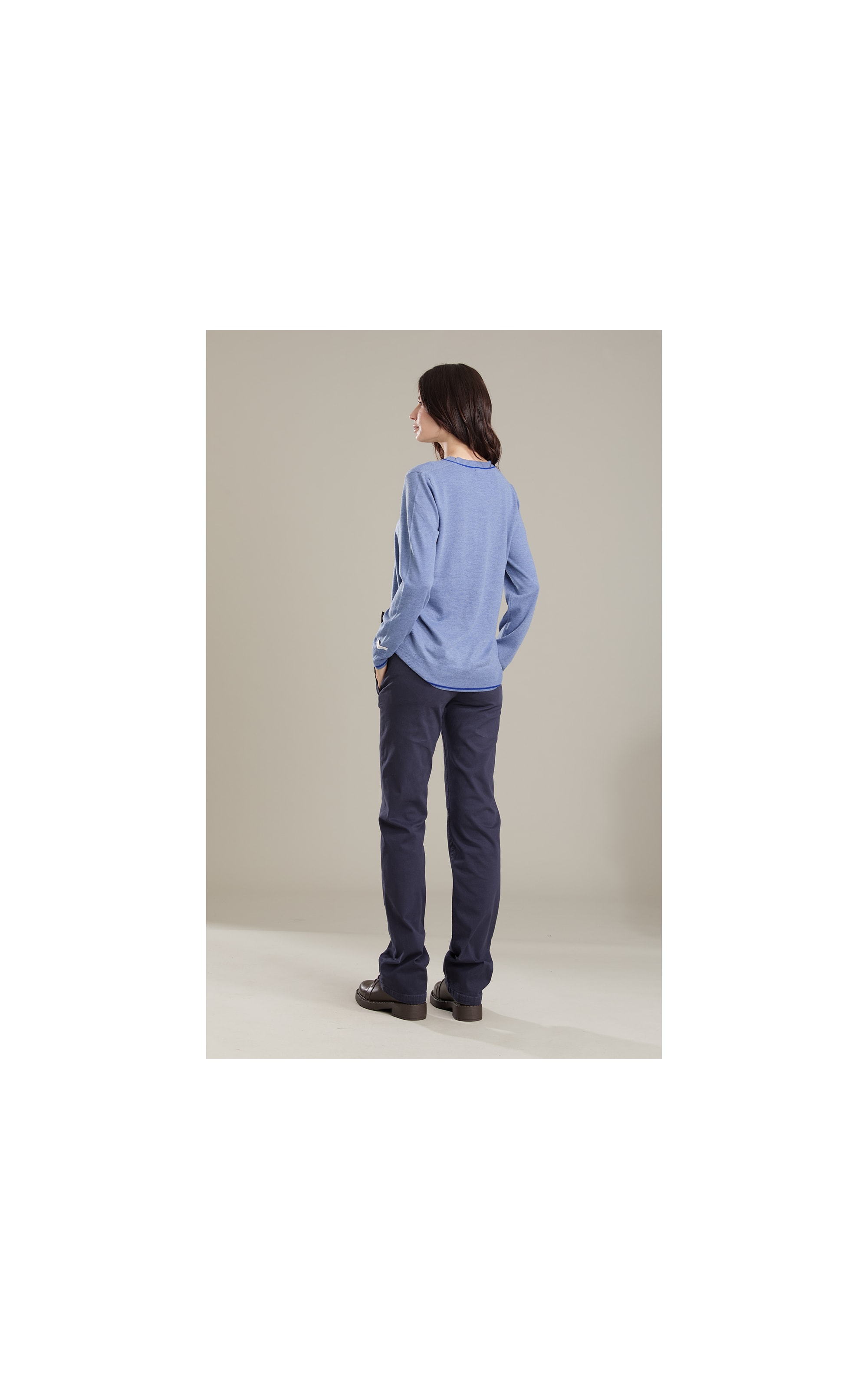 Tricot Margot Merino Blend Azul Seco