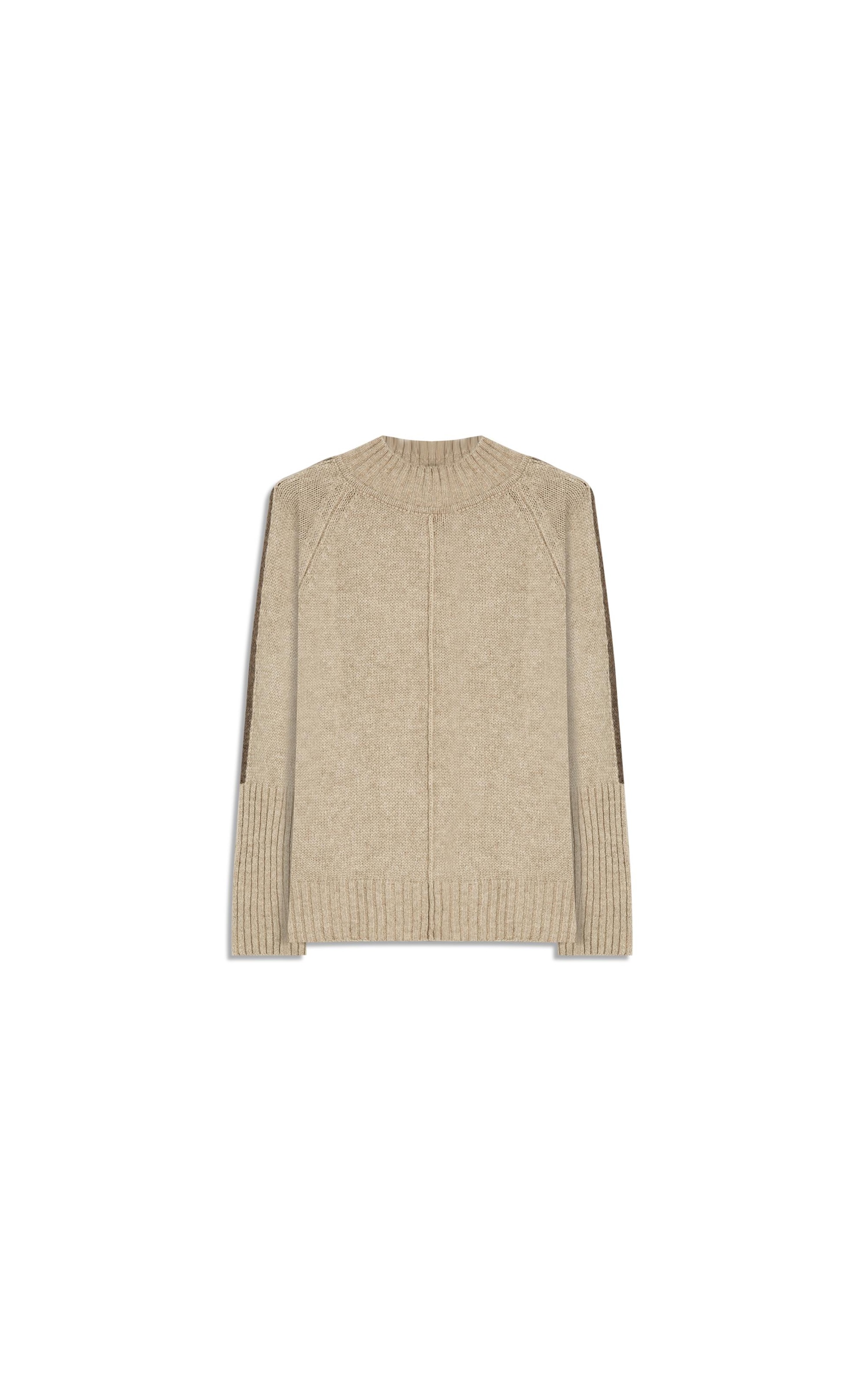 Tricot Martina Gola Alta Bege