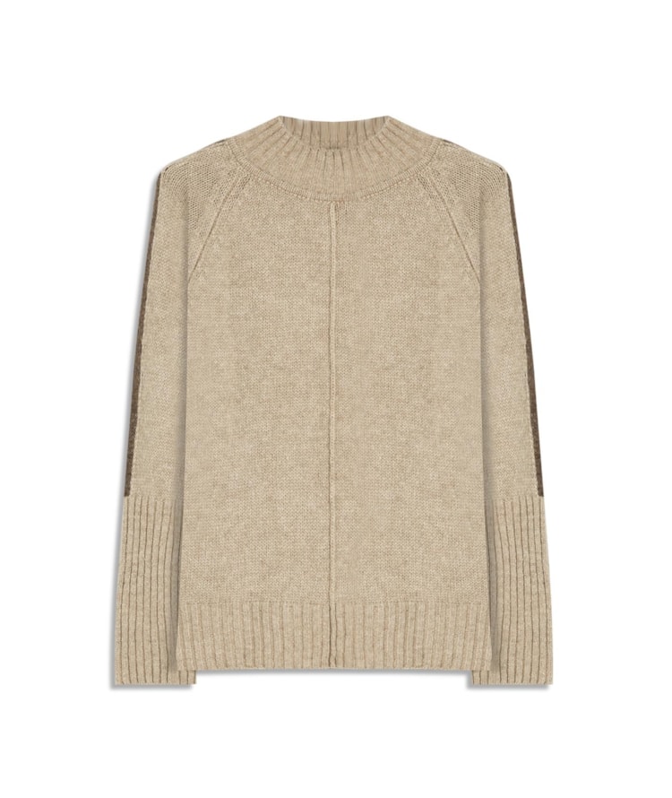 Tricot Martina Gola Alta Bege