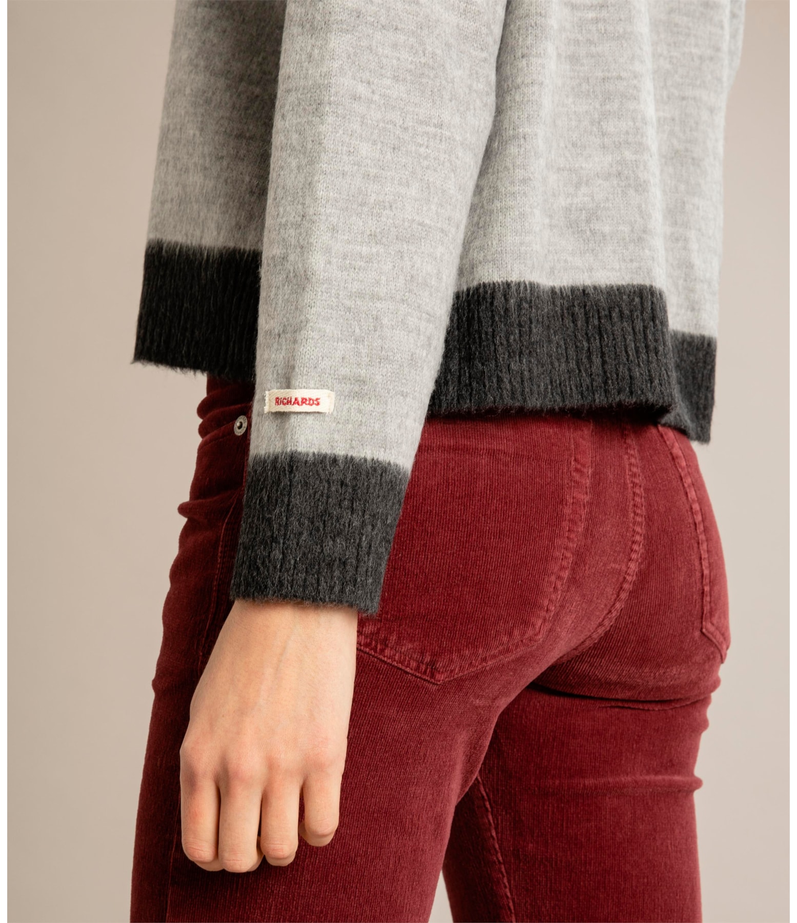 Tricot Merida Liso Cinza Mescla