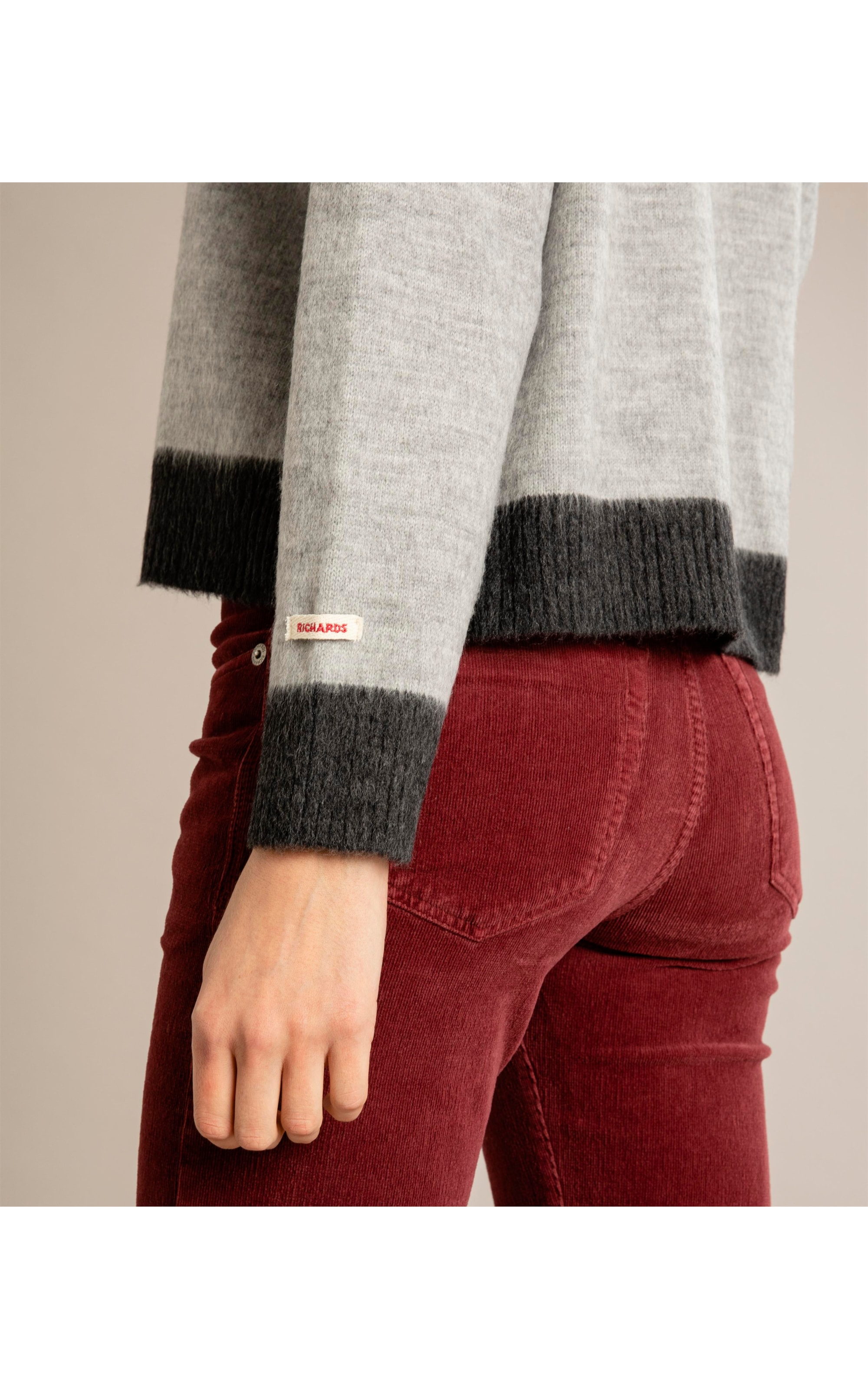 Tricot Merida Liso Cinza Mescla