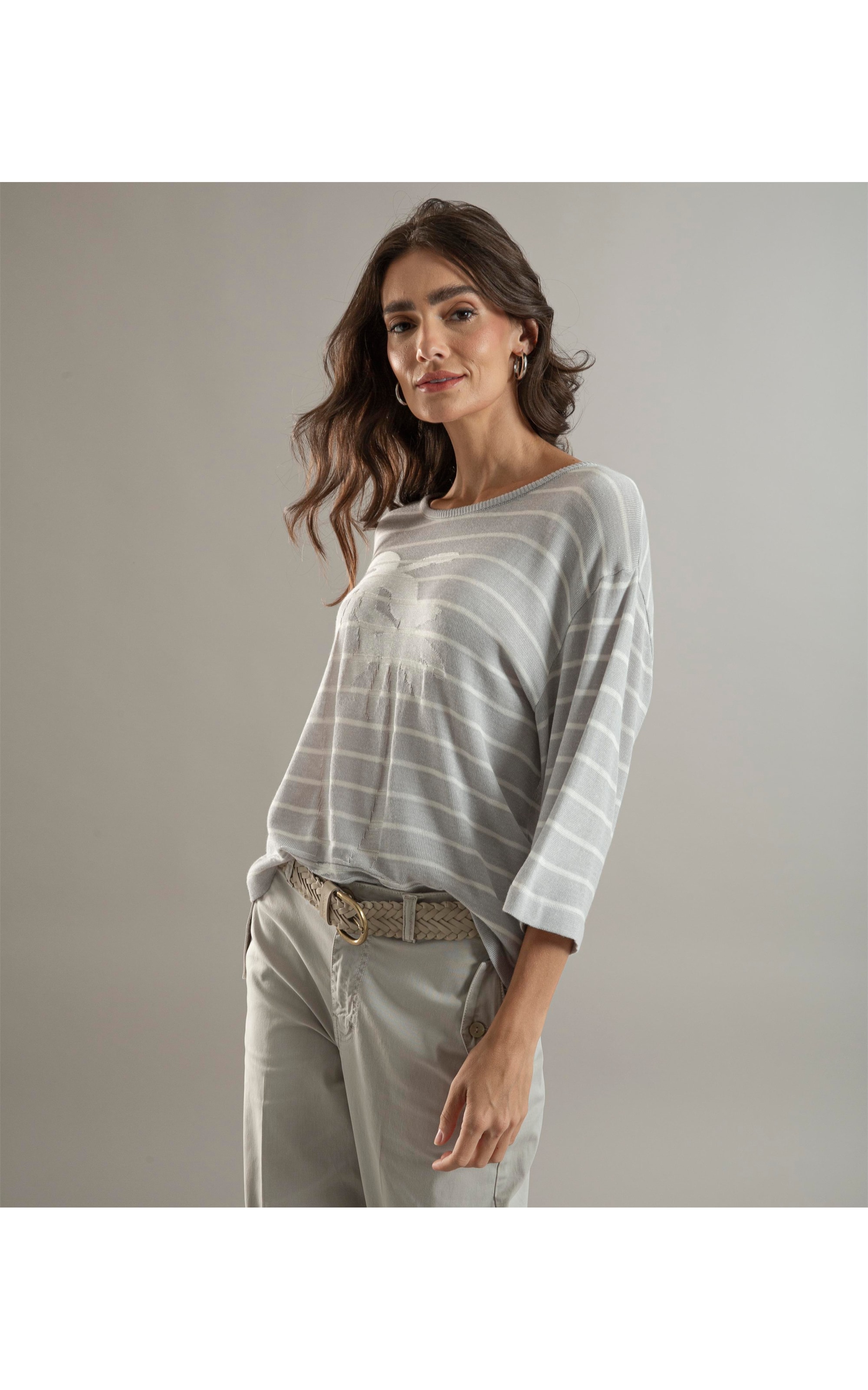 Tricot Nalu Jacquard Coqueiros Gelo