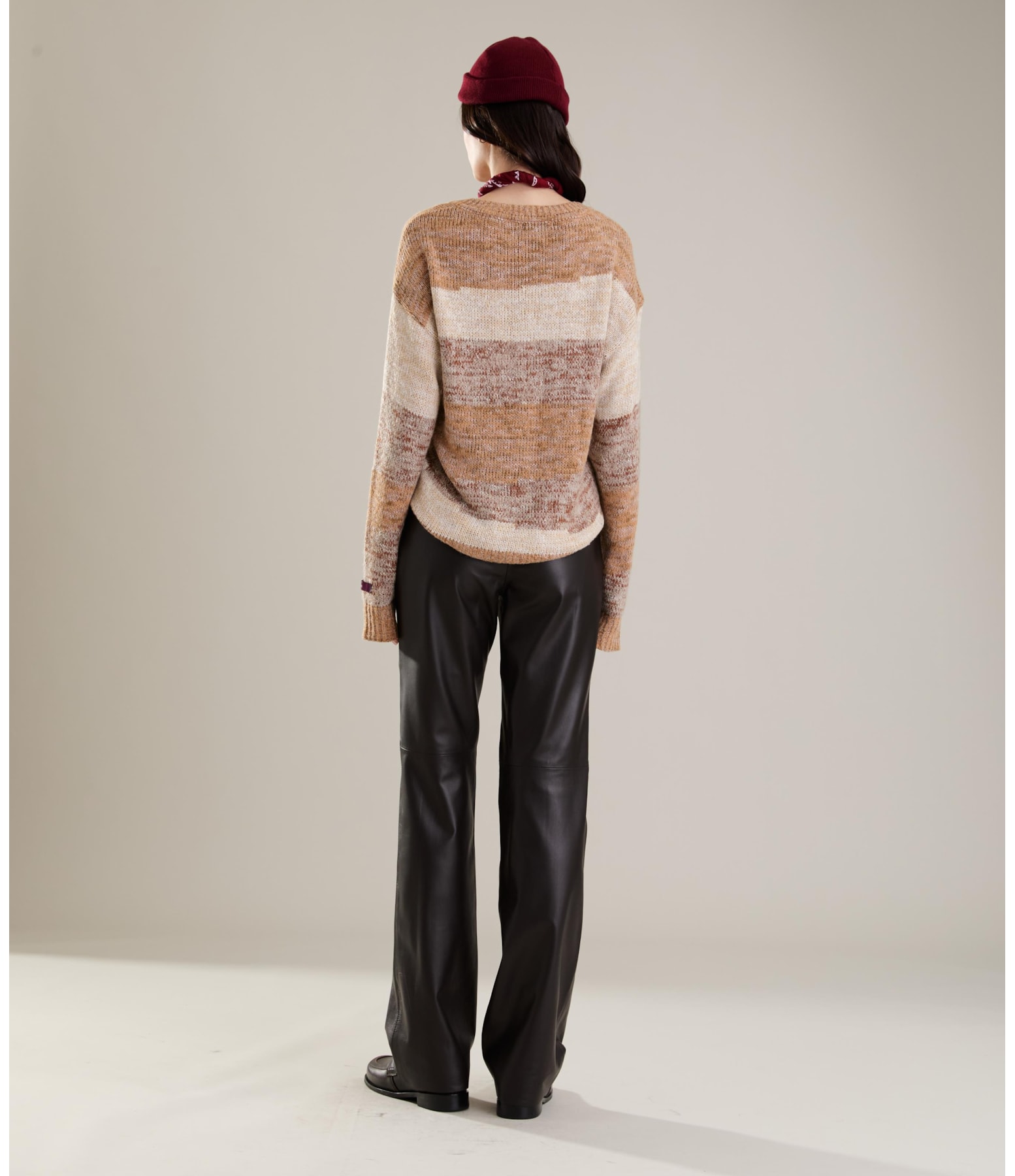 Tricot Nina Listrado Mesclas Capuccino