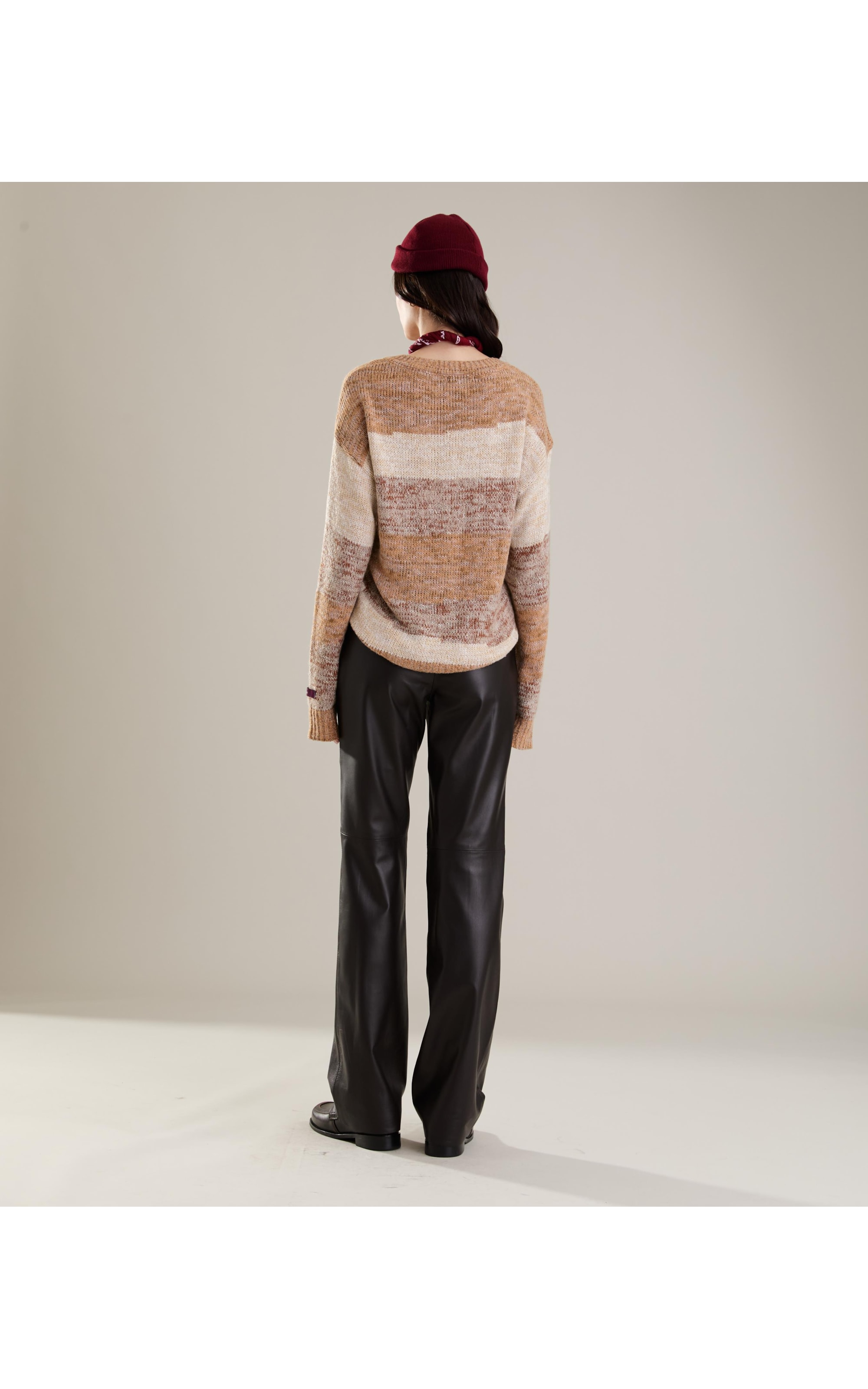 Tricot Nina Listrado Mesclas Capuccino