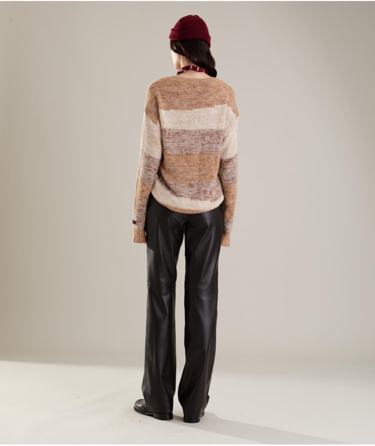 Tricot Nina Listrado Mesclas Capuccino