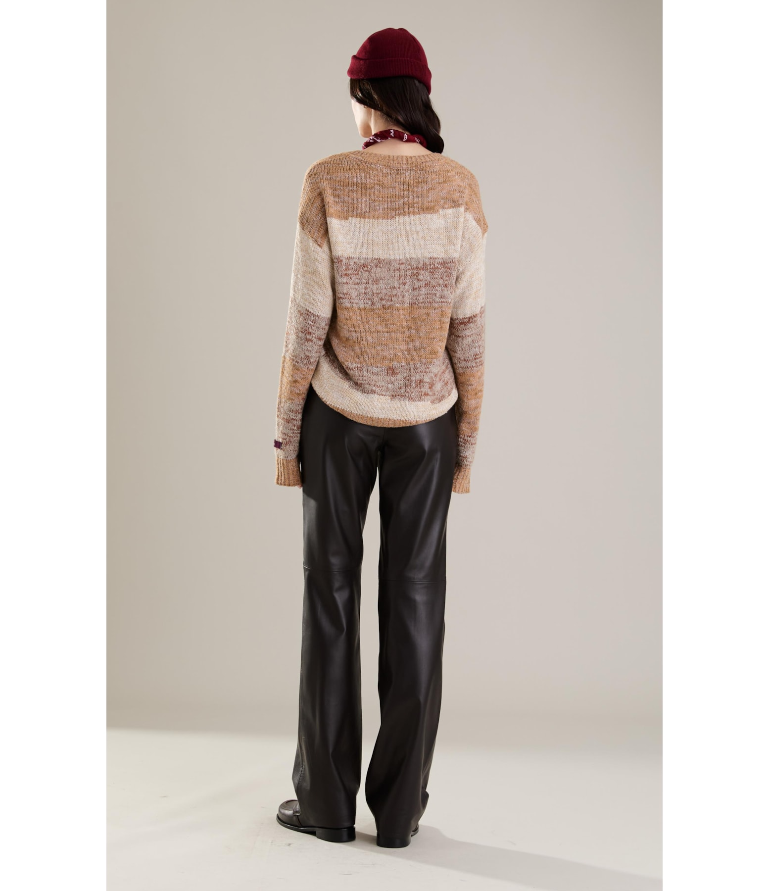 Tricot Nina Listrado Mesclas Capuccino