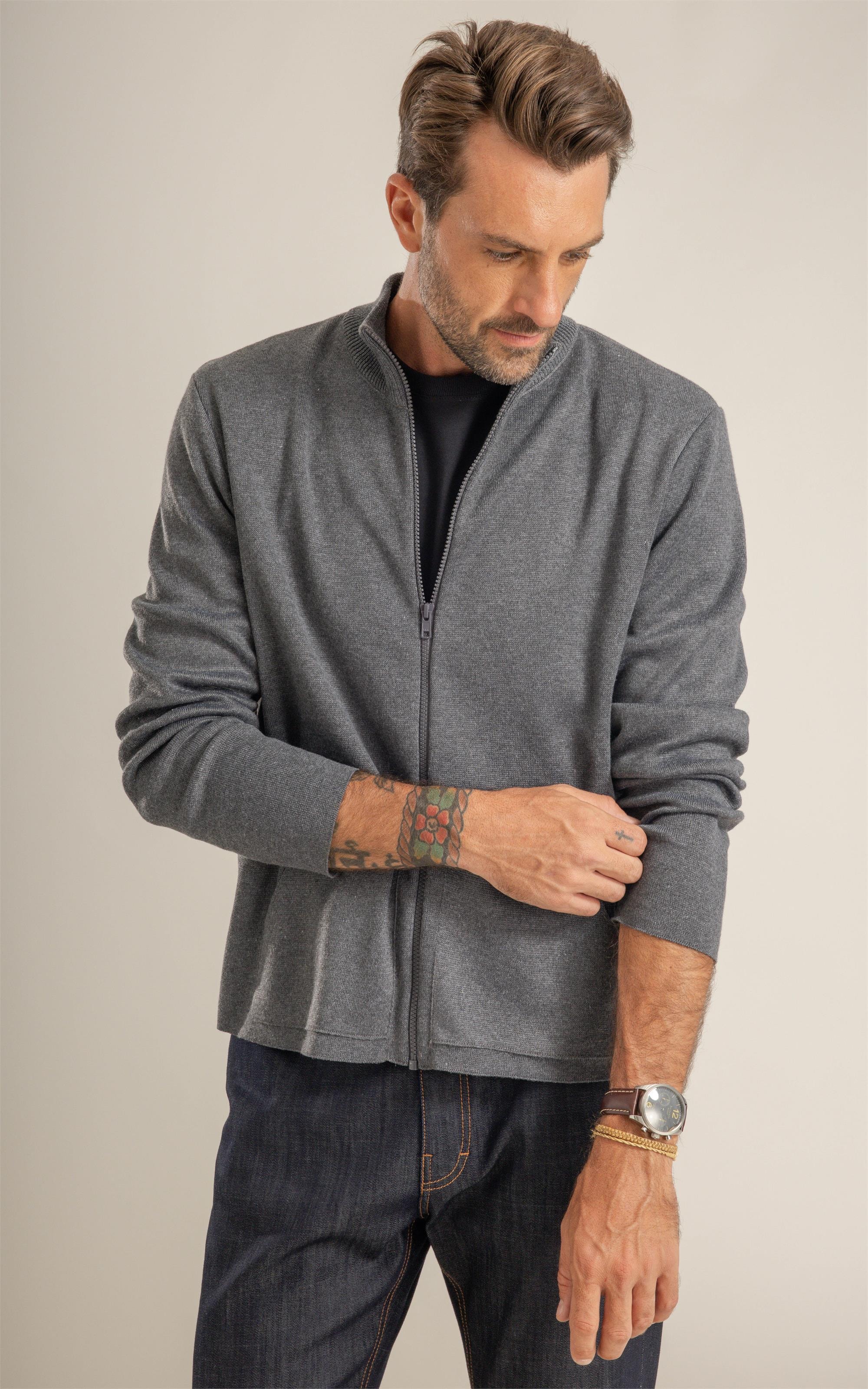 Tricot Pierre Ziper Ml Chumbo