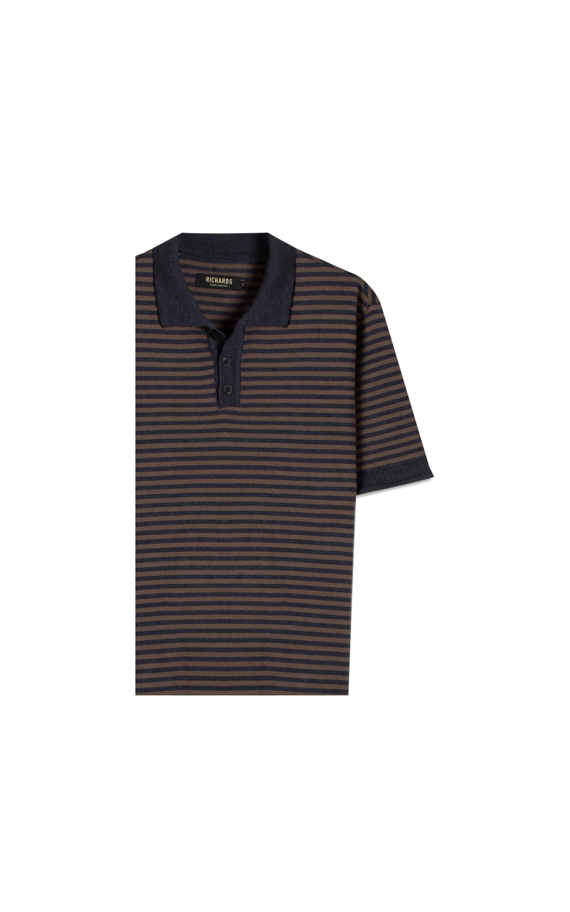 Tricot Polo Assis Seridó Listrada Marinho