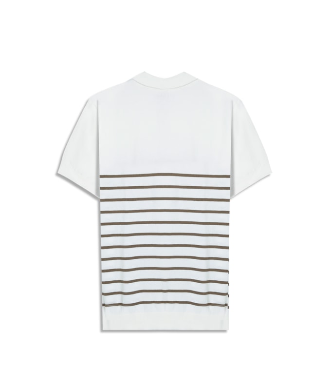 Tricot Polo Auren Modal Listrado Mc Castor