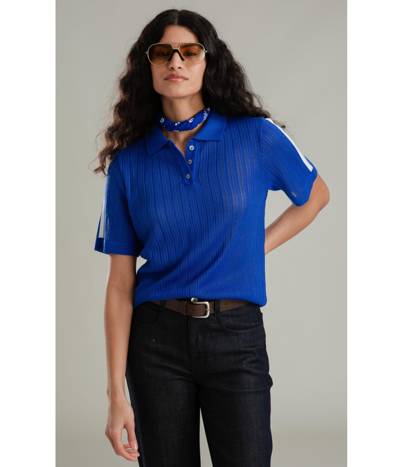 Tricot Polo Copa Mc Azul Bic