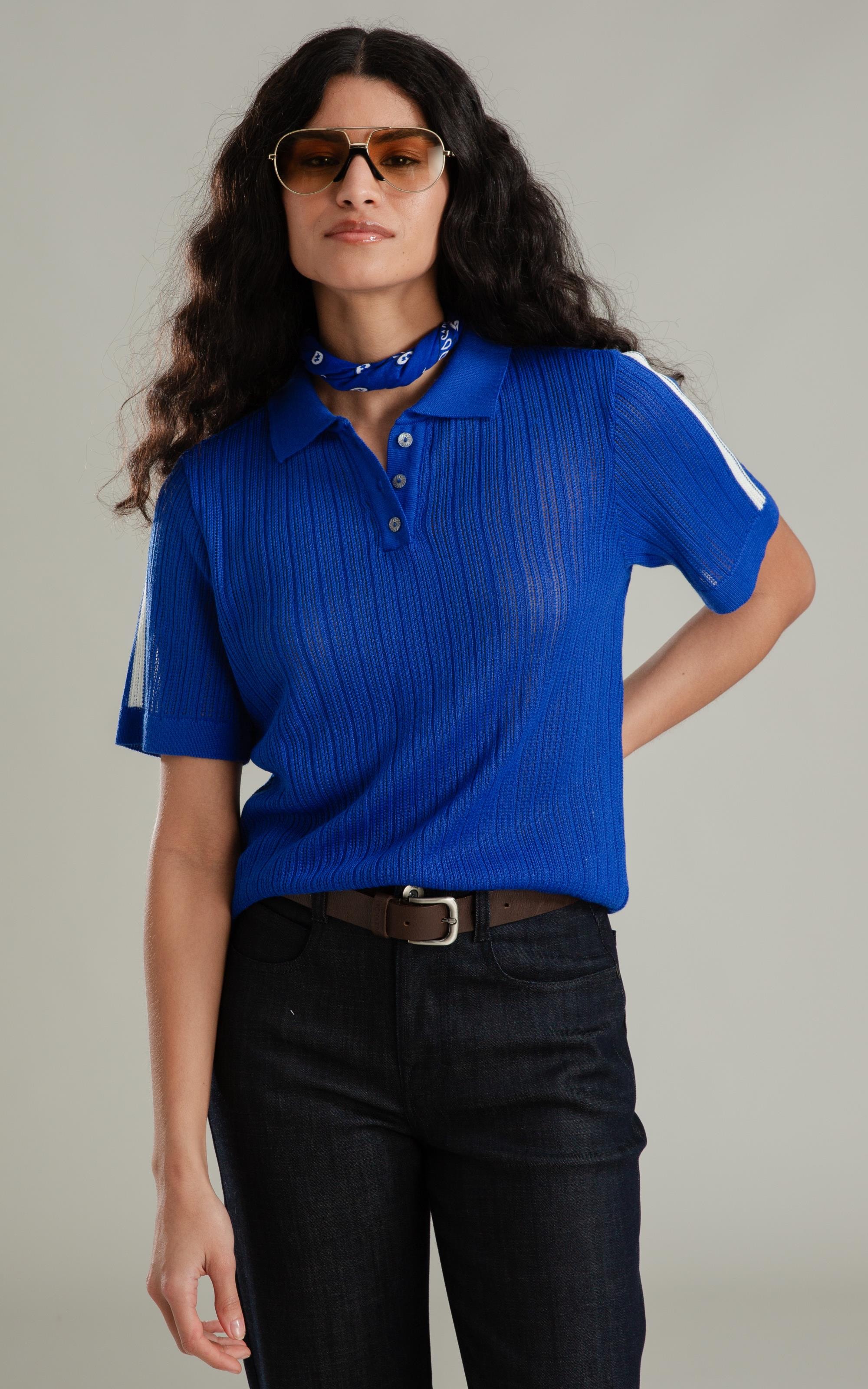 Tricot Polo Copa Mc Azul Bic