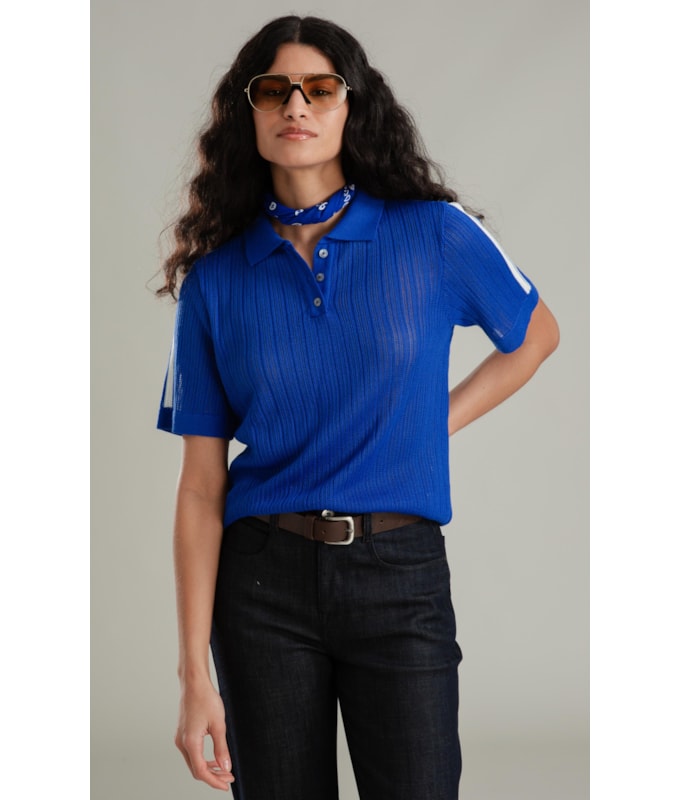 Tricot Polo Copa Mc Azul Bic