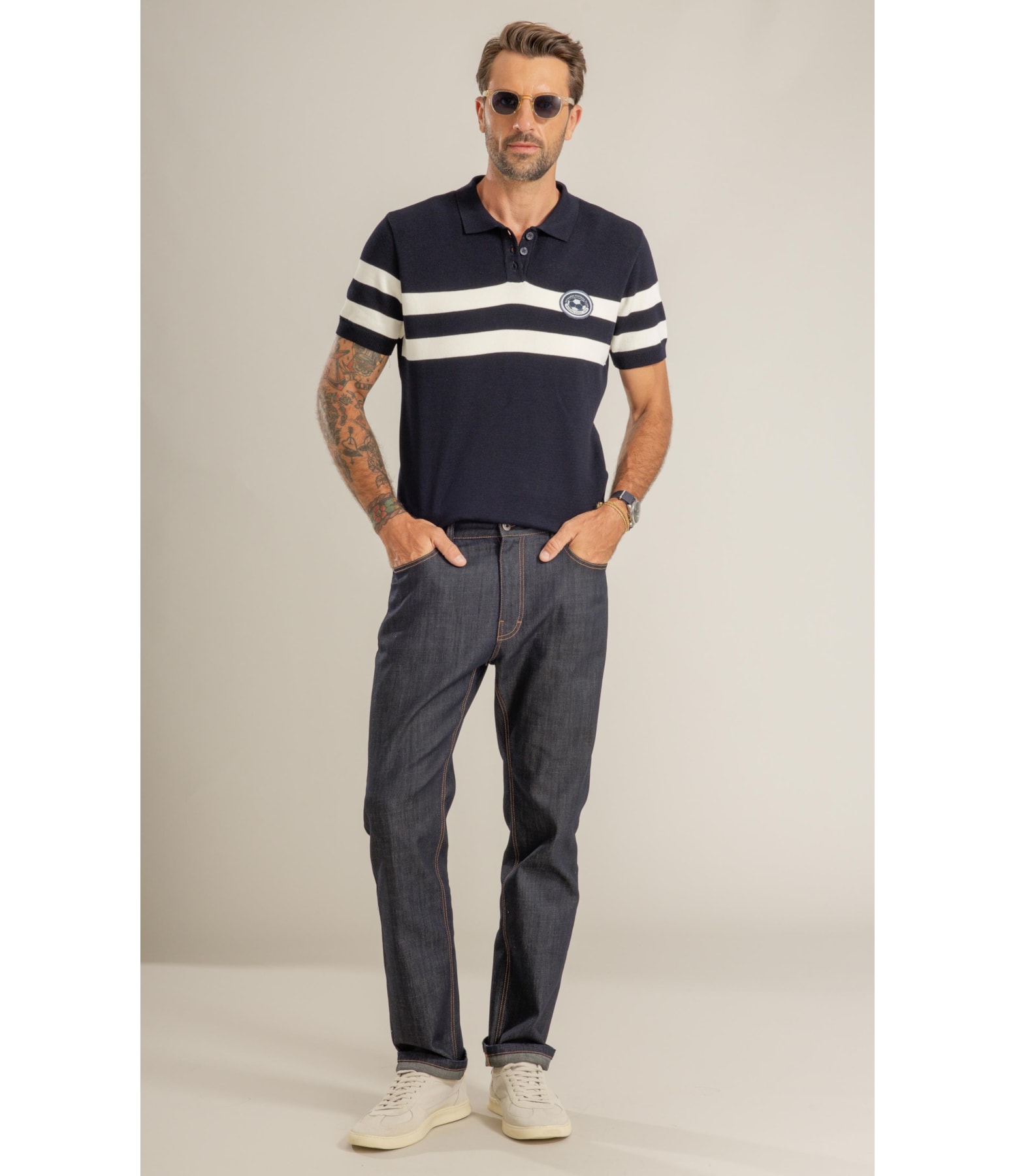 Tricot Polo Copa Modal Mc Dark Navy