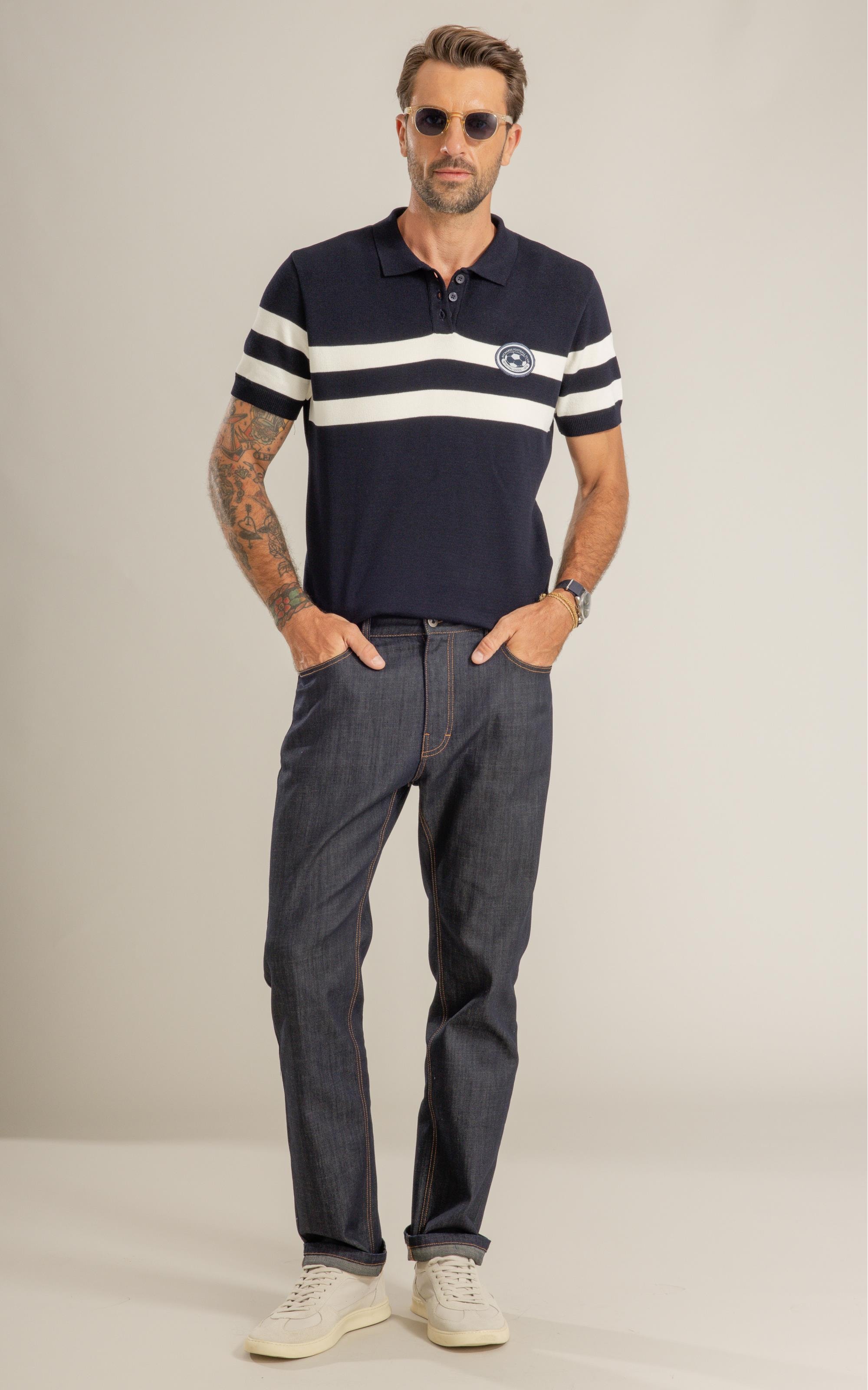 Tricot Polo Copa Modal Mc Dark Navy