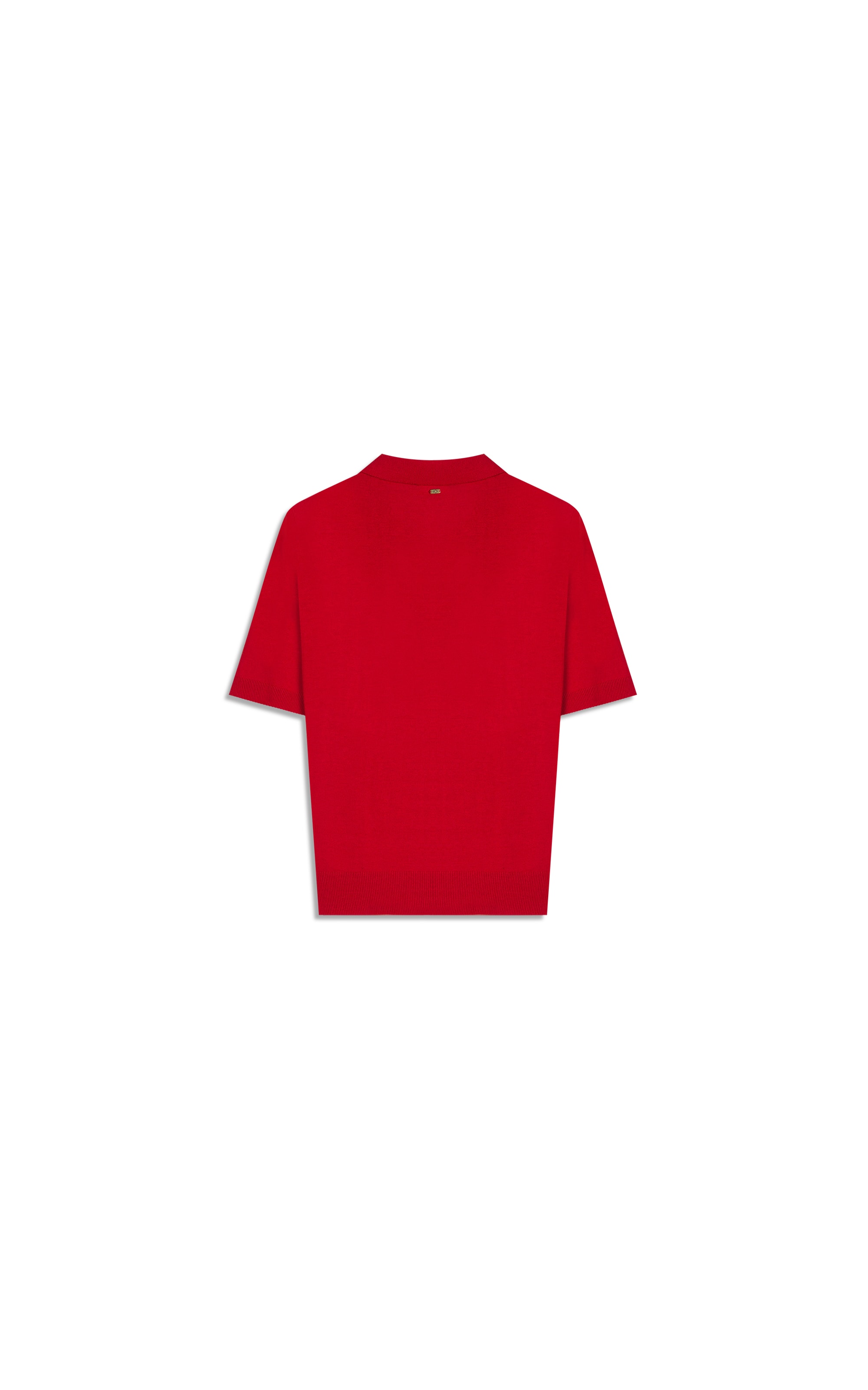 Tricot Polo Greta Modal Mc Vermelho