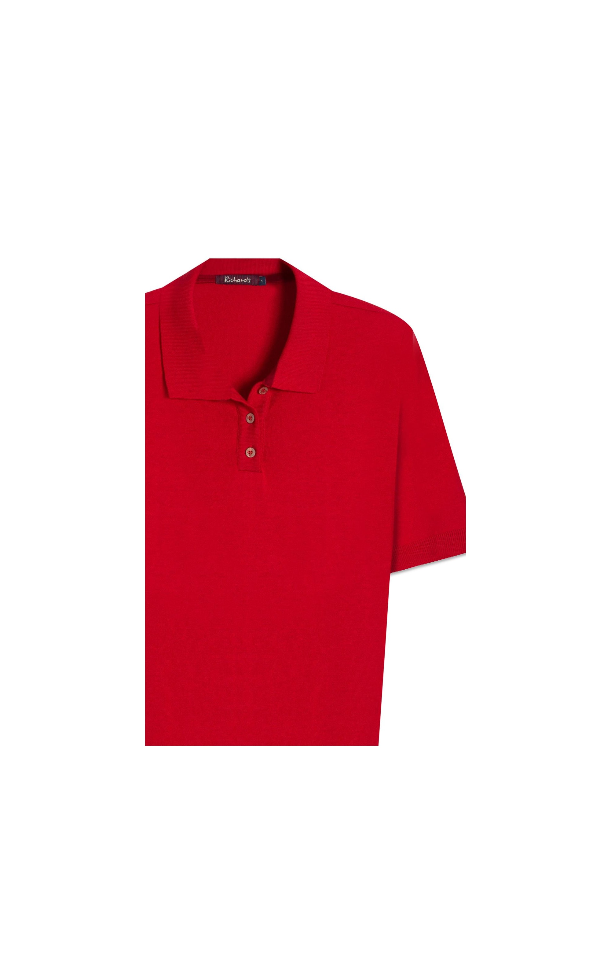 Tricot Polo Greta Modal Mc Vermelho