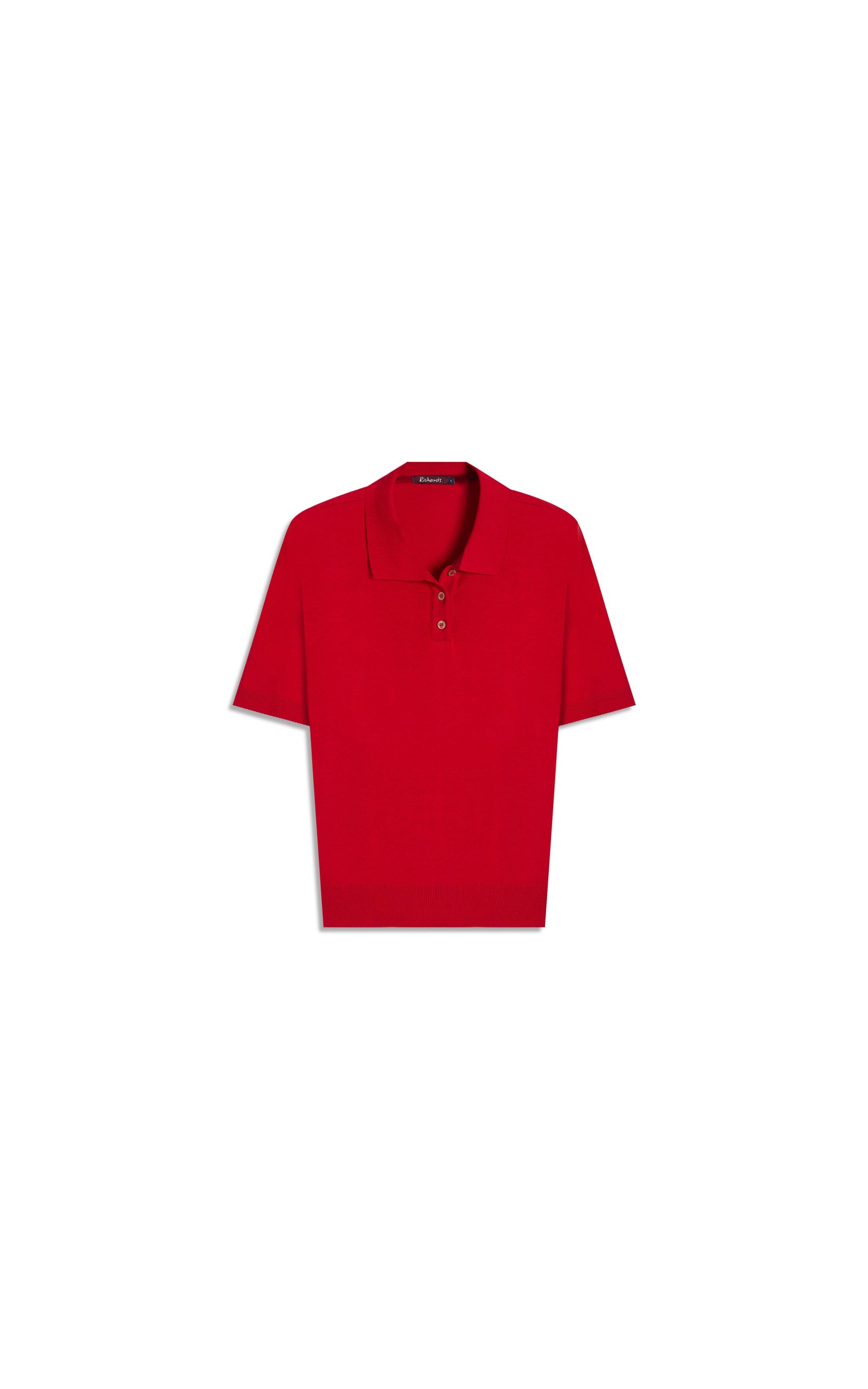Tricot Polo Greta Modal Mc Vermelho