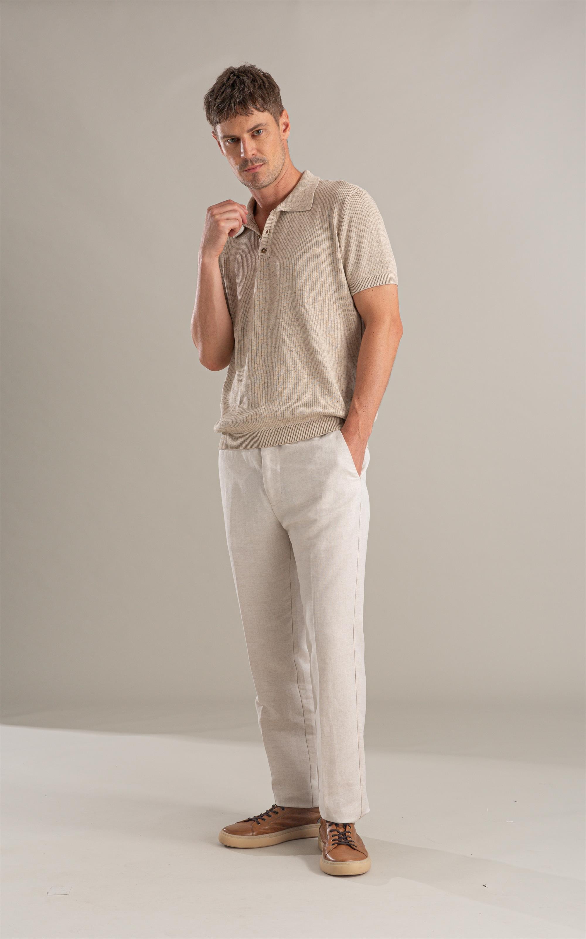 Tricot Polo Gui Mescla Mc Natural