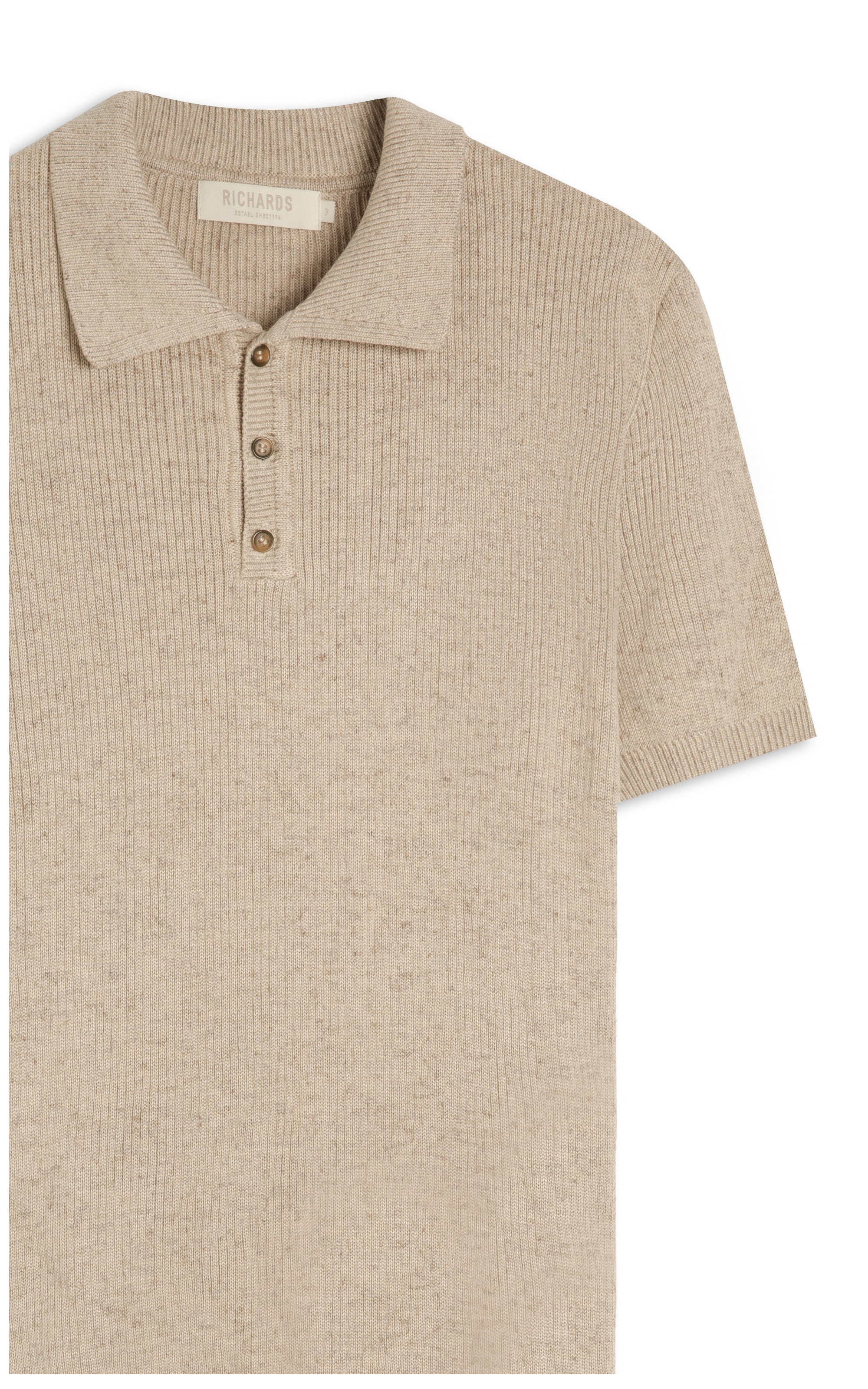 Tricot Polo Gui Mescla Mc Natural