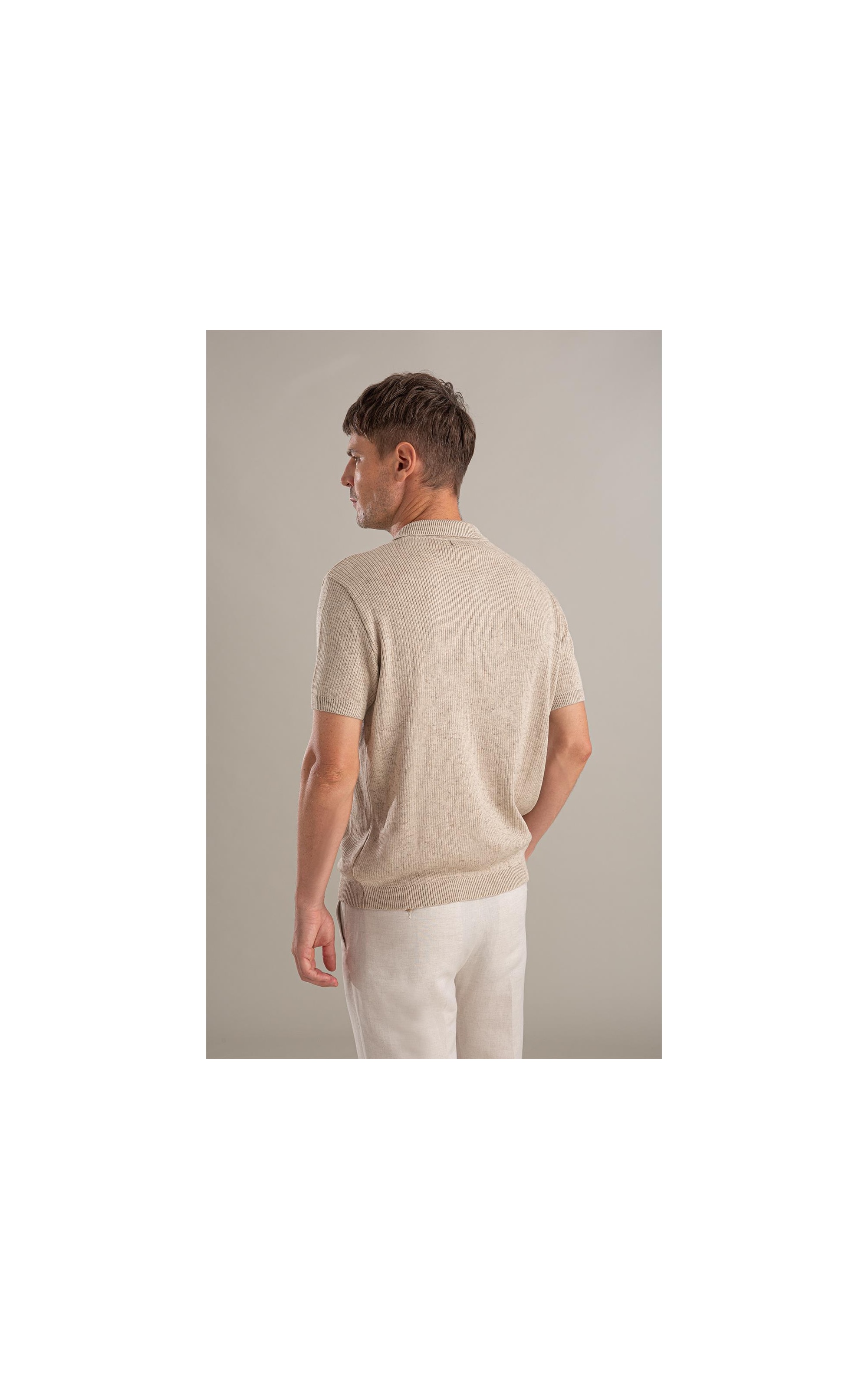 Tricot Polo Gui Mescla Mc Natural
