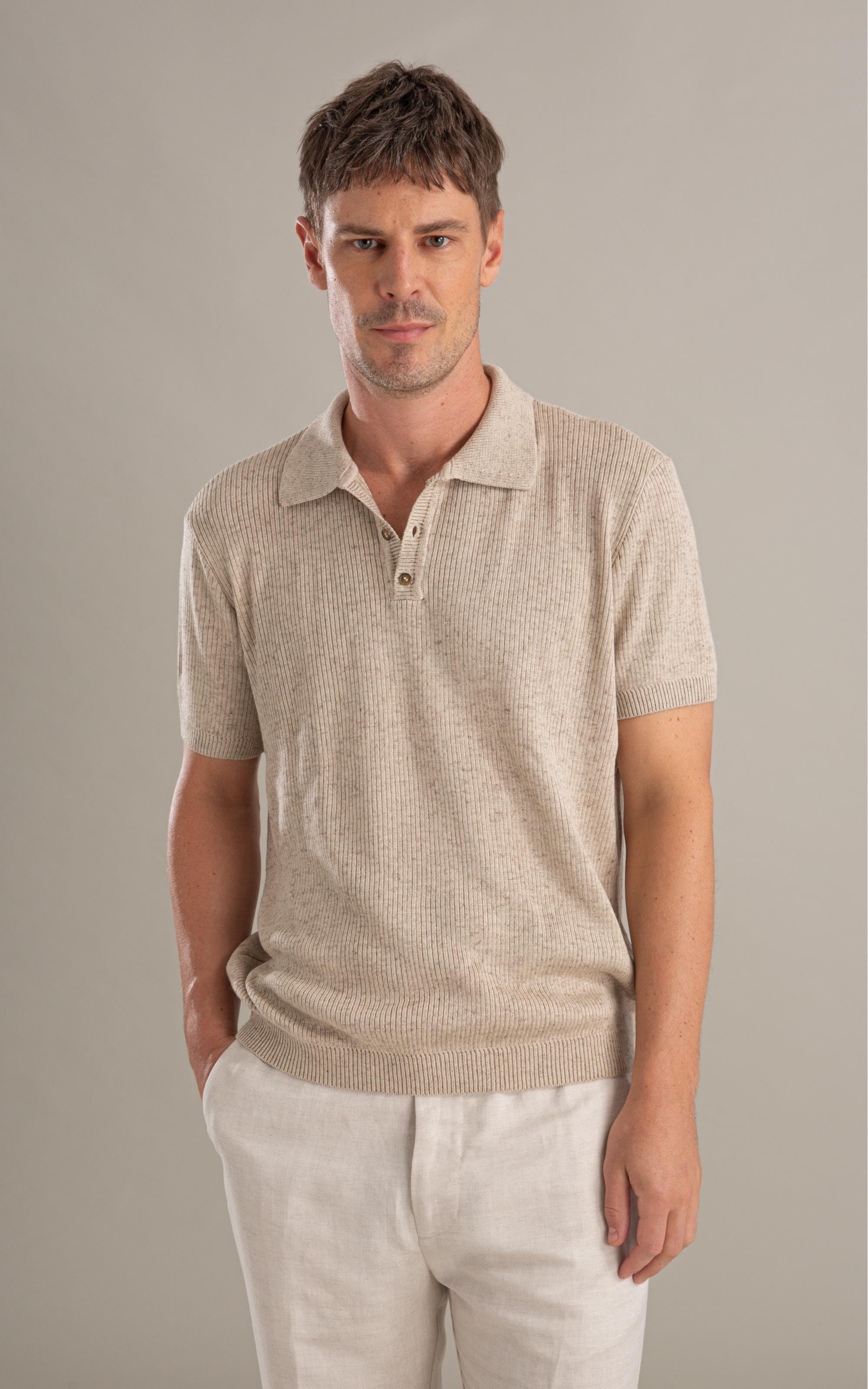 Tricot Polo Gui Mescla Mc Natural