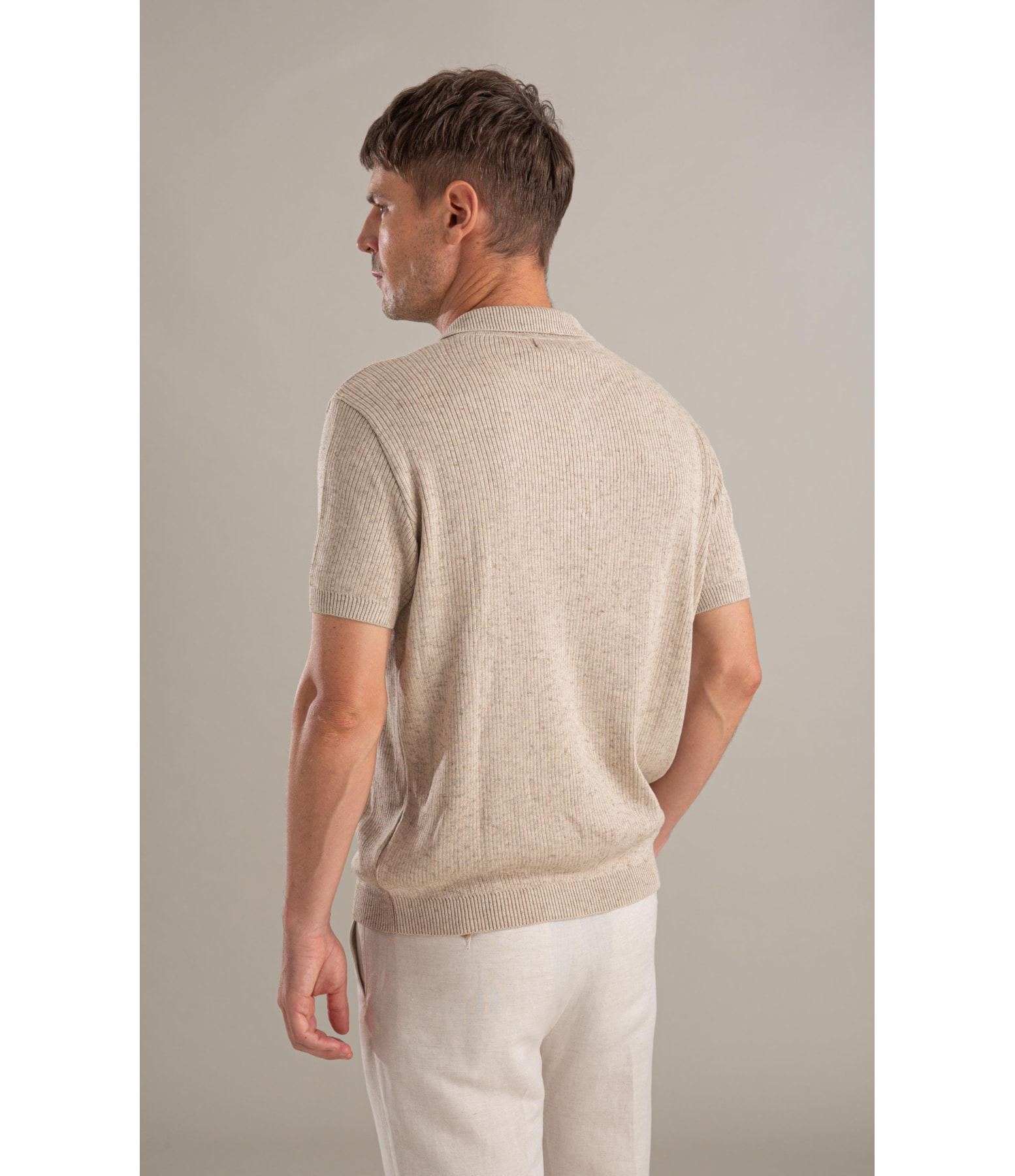 Tricot Polo Gui Mescla Mc Natural