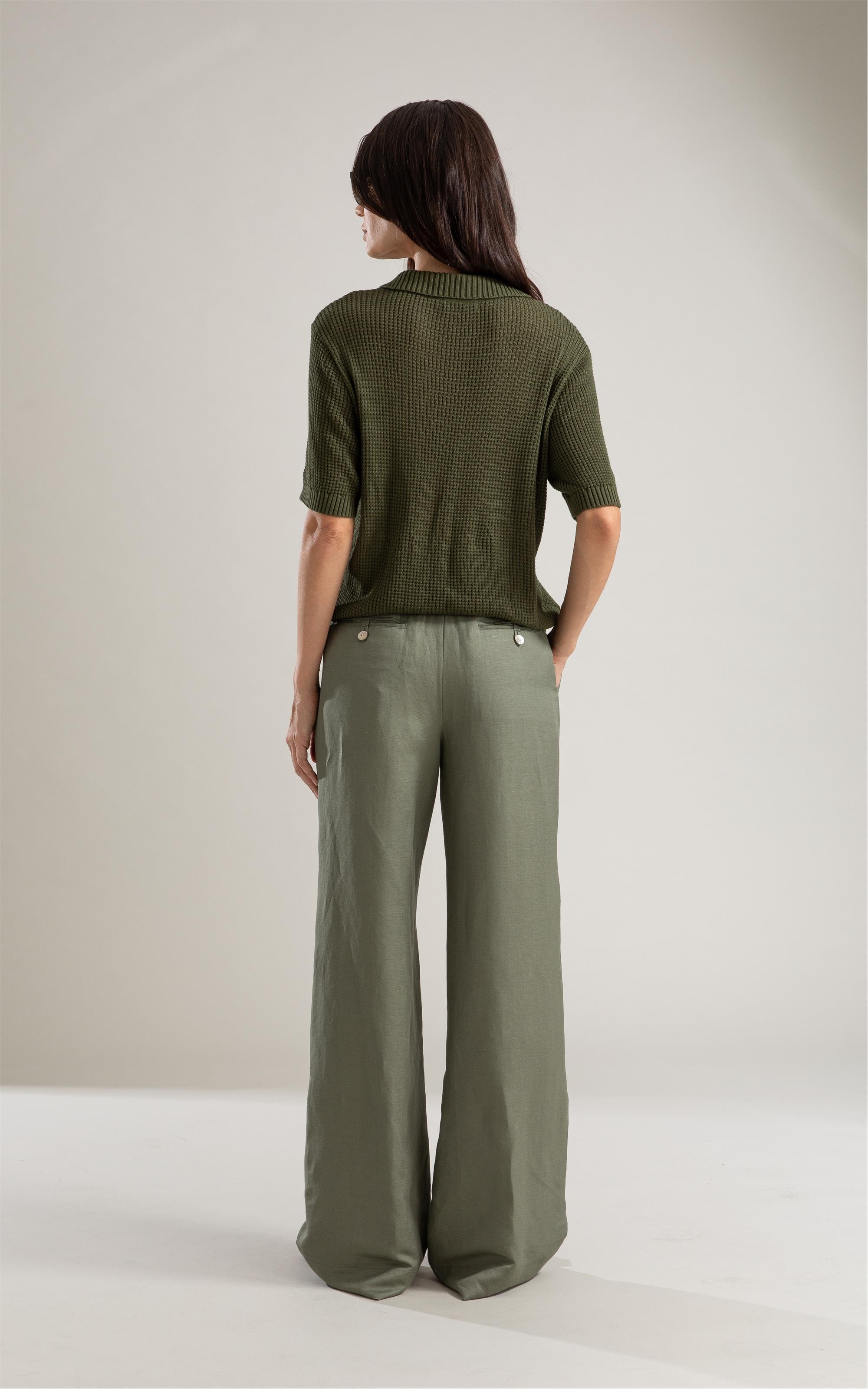 Tricot Polo Haya Techno Verde Militar