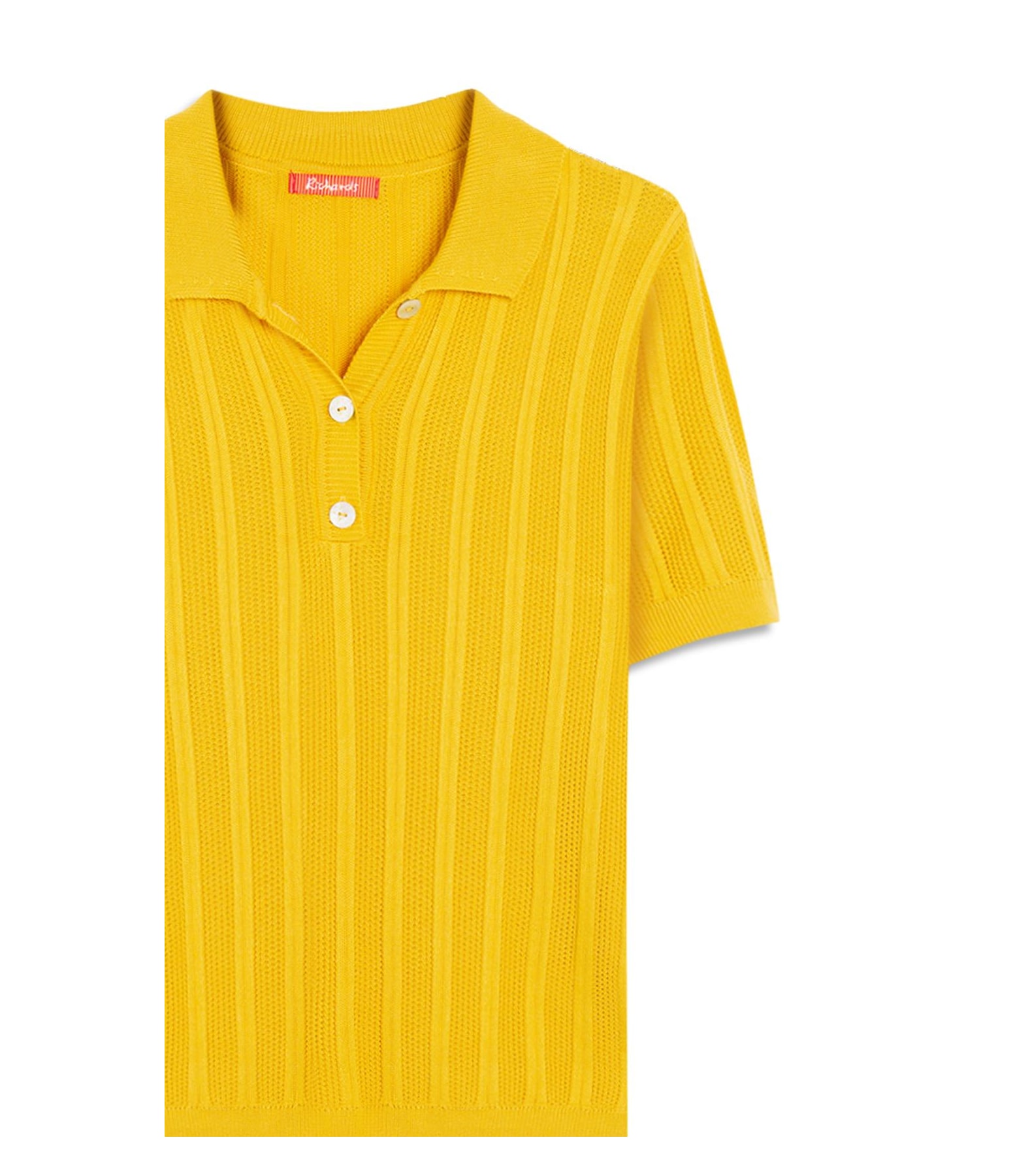 Tricot Polo Lya Listrado Amarelo