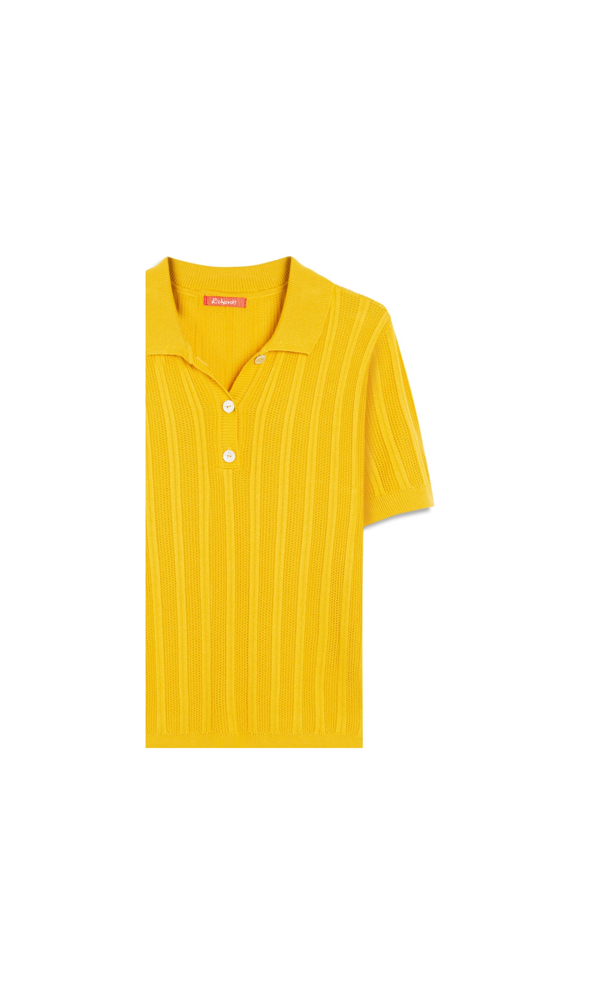 Tricot Polo Lya Listrado Amarelo