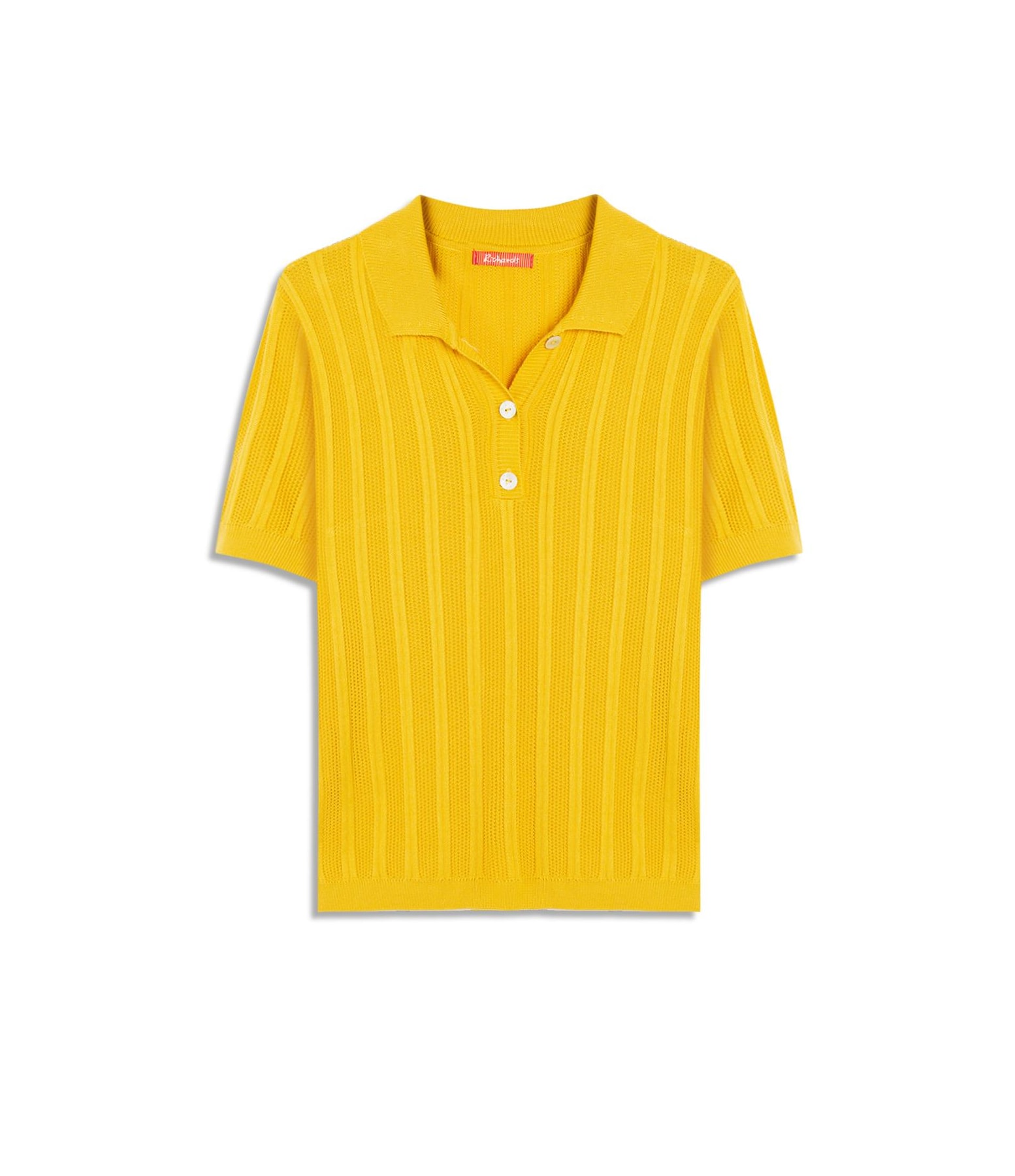Tricot Polo Lya Listrado Amarelo