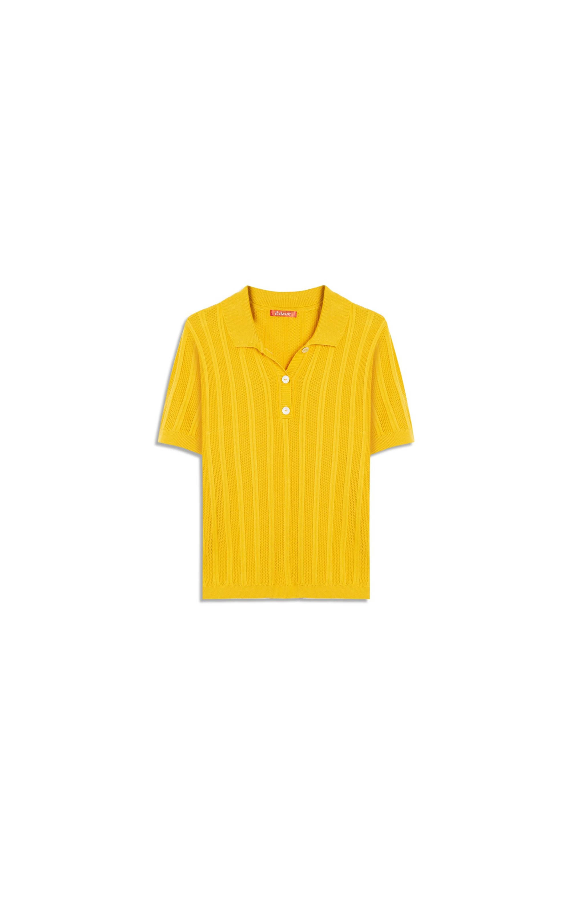 Tricot Polo Lya Listrado Amarelo