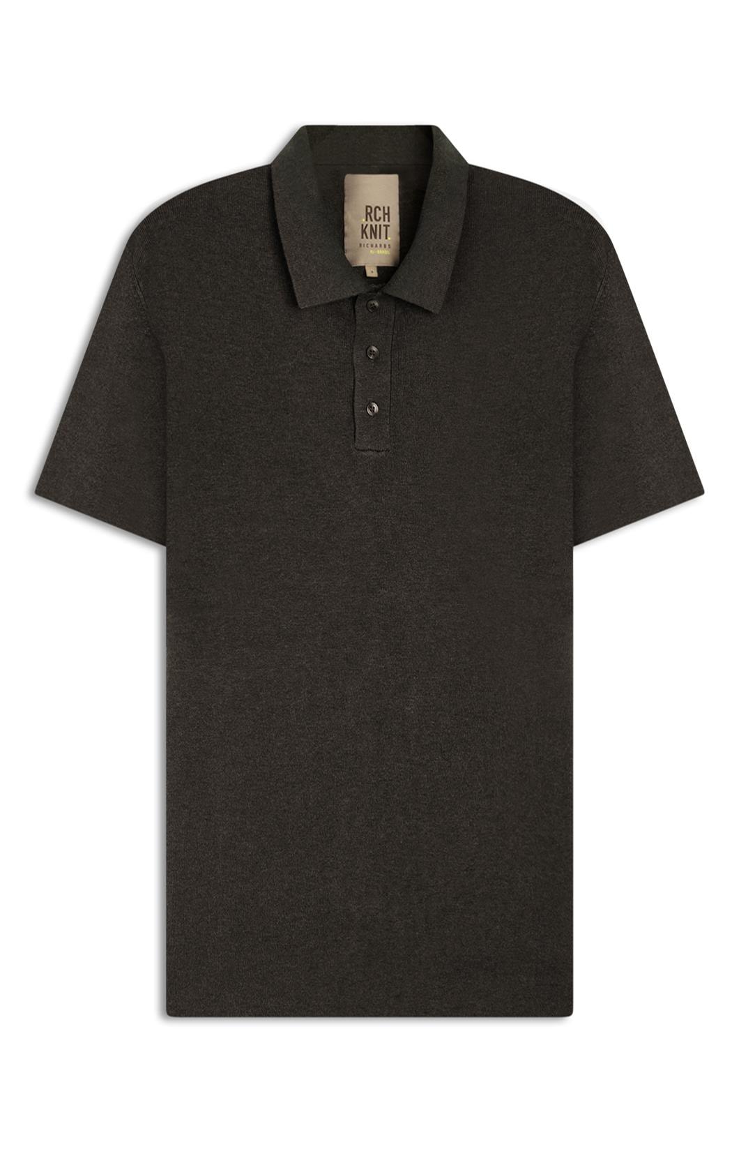 Tricot Polo Manga Curta Dark Navy
