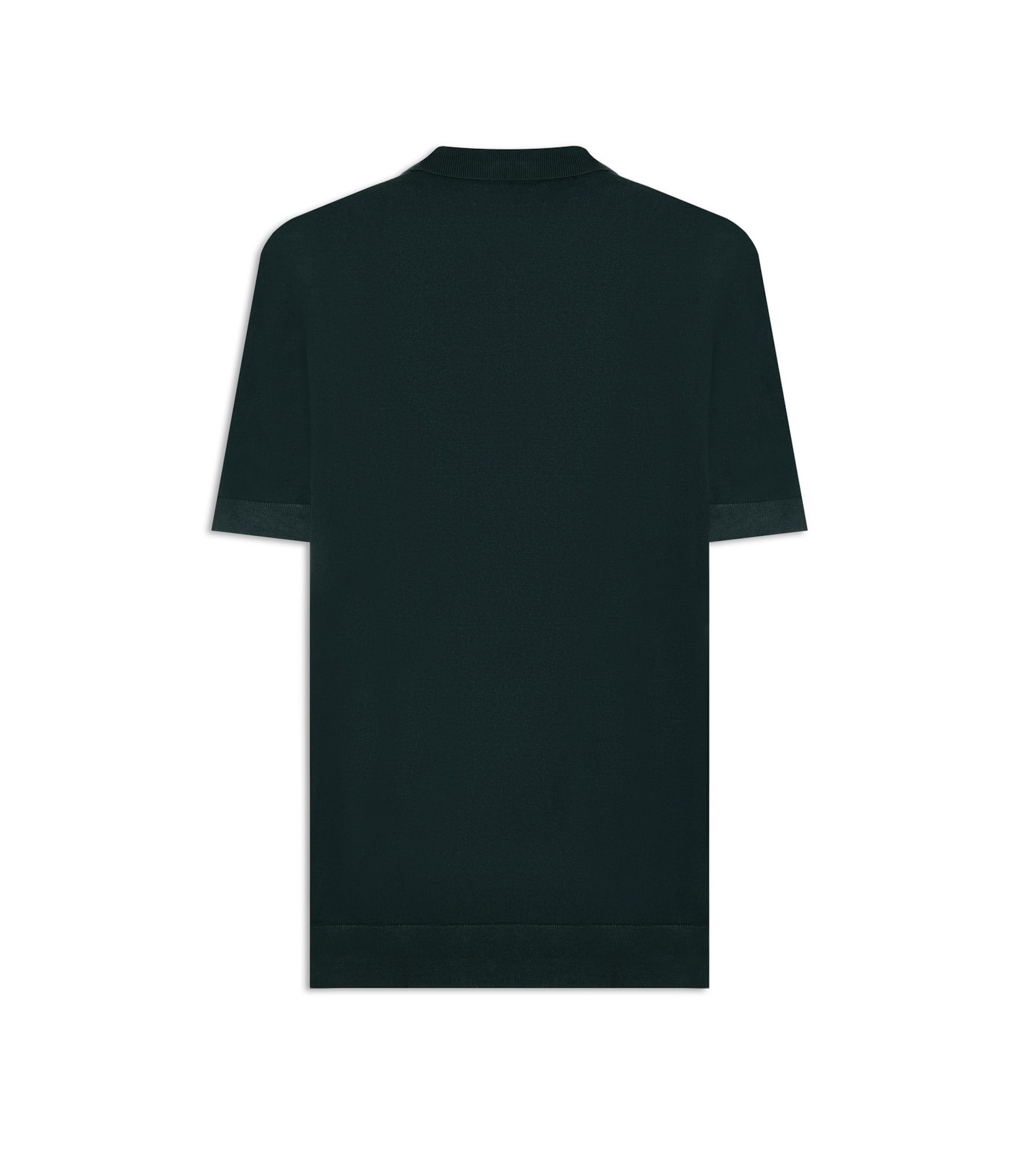 Tricot Polo Manga Curta Verde Escuro