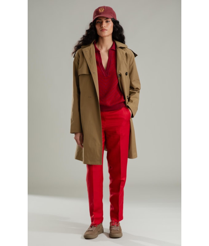 Tricot Polo Margot Listrado Modal Vinho